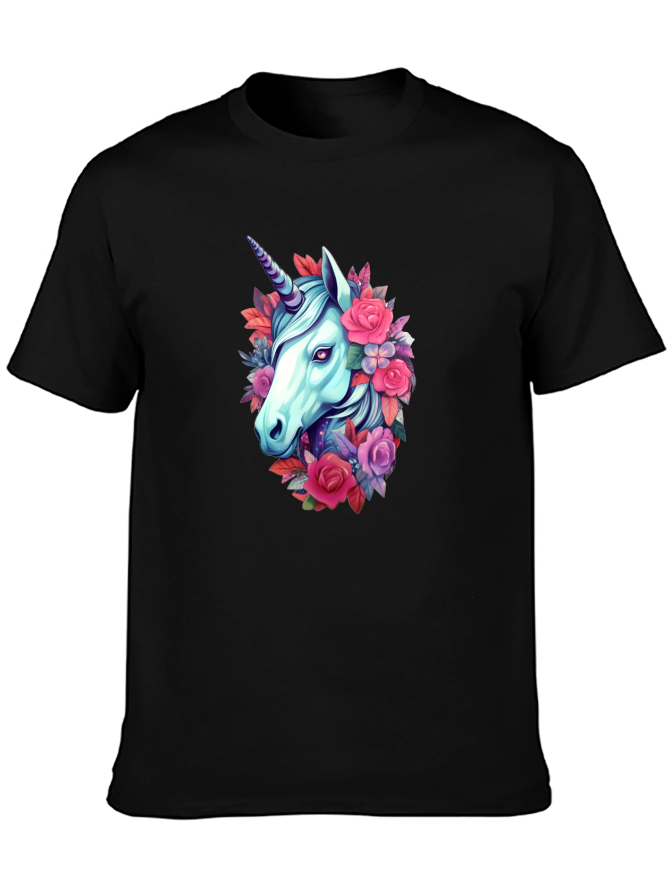 Floral Unicorn Graphic T-Shirt
