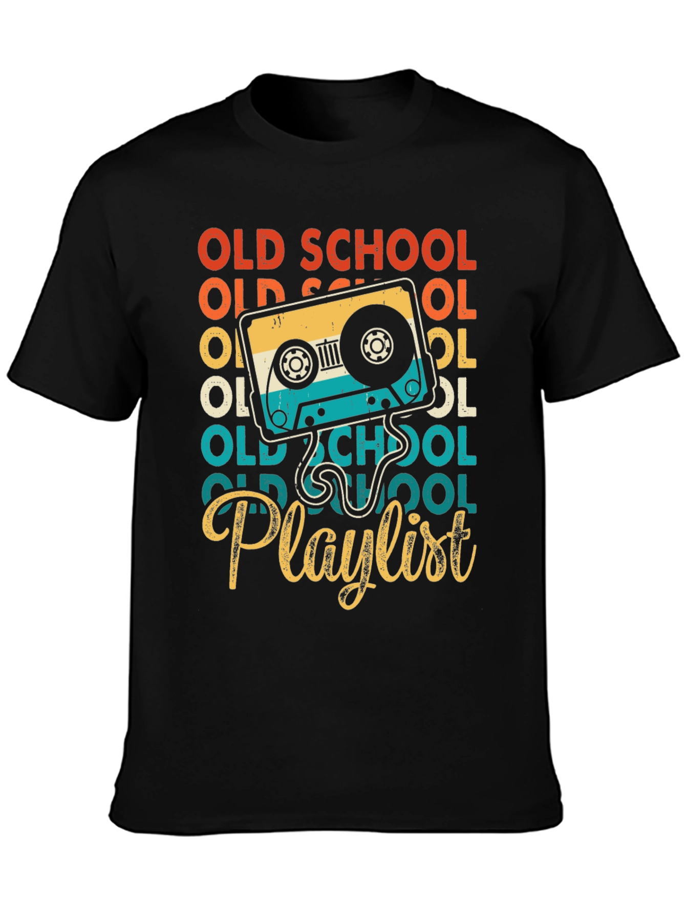 Old School Playlist Retro Cassette Tape T-Shirt