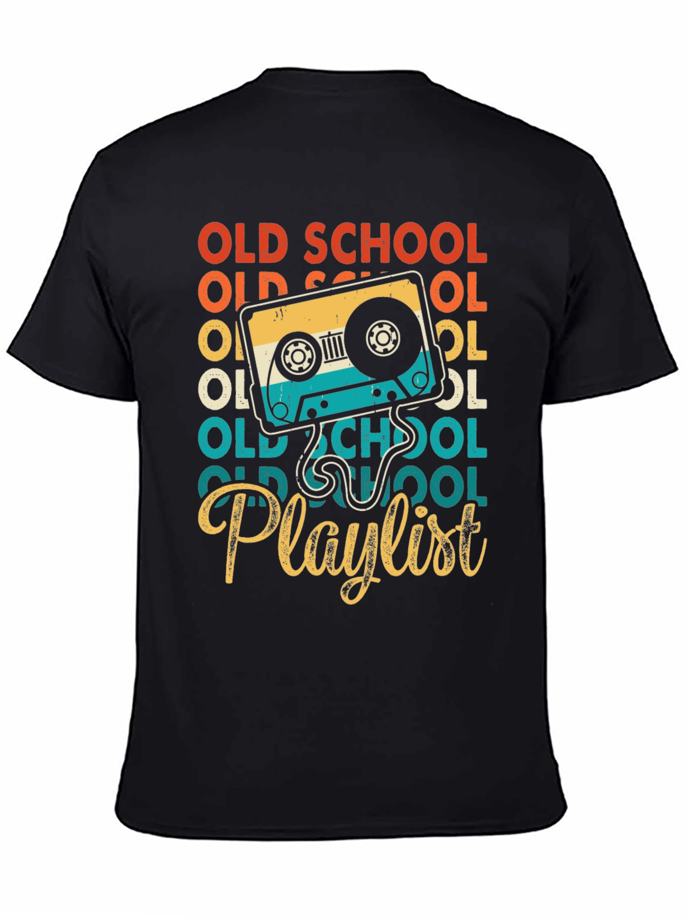 Old School Playlist Retro Cassette Tape T-Shirt