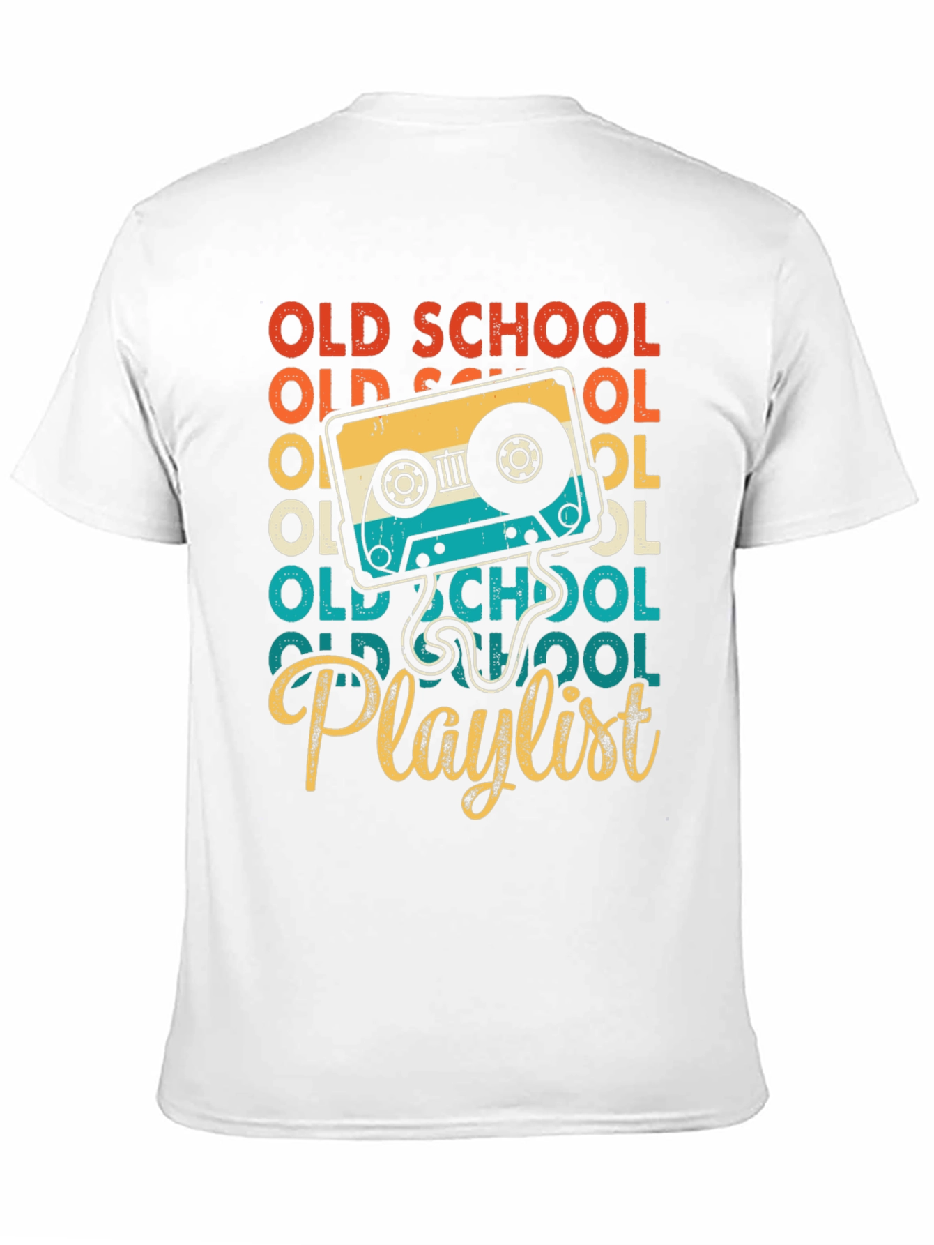 Old School Playlist Retro Cassette Tape T-Shirt