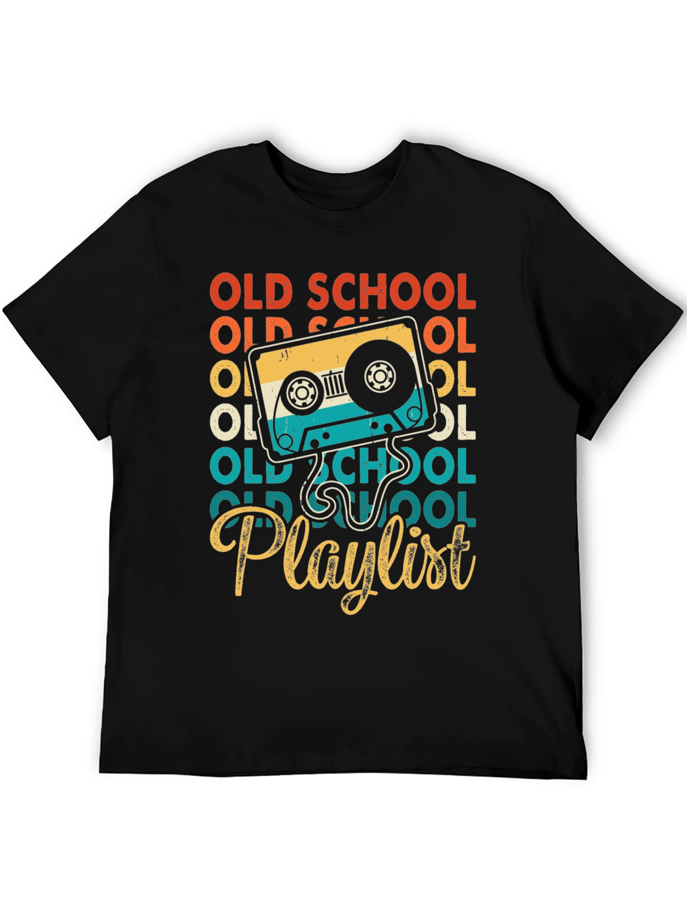 Old School Playlist Retro Cassette Tape T-Shirt