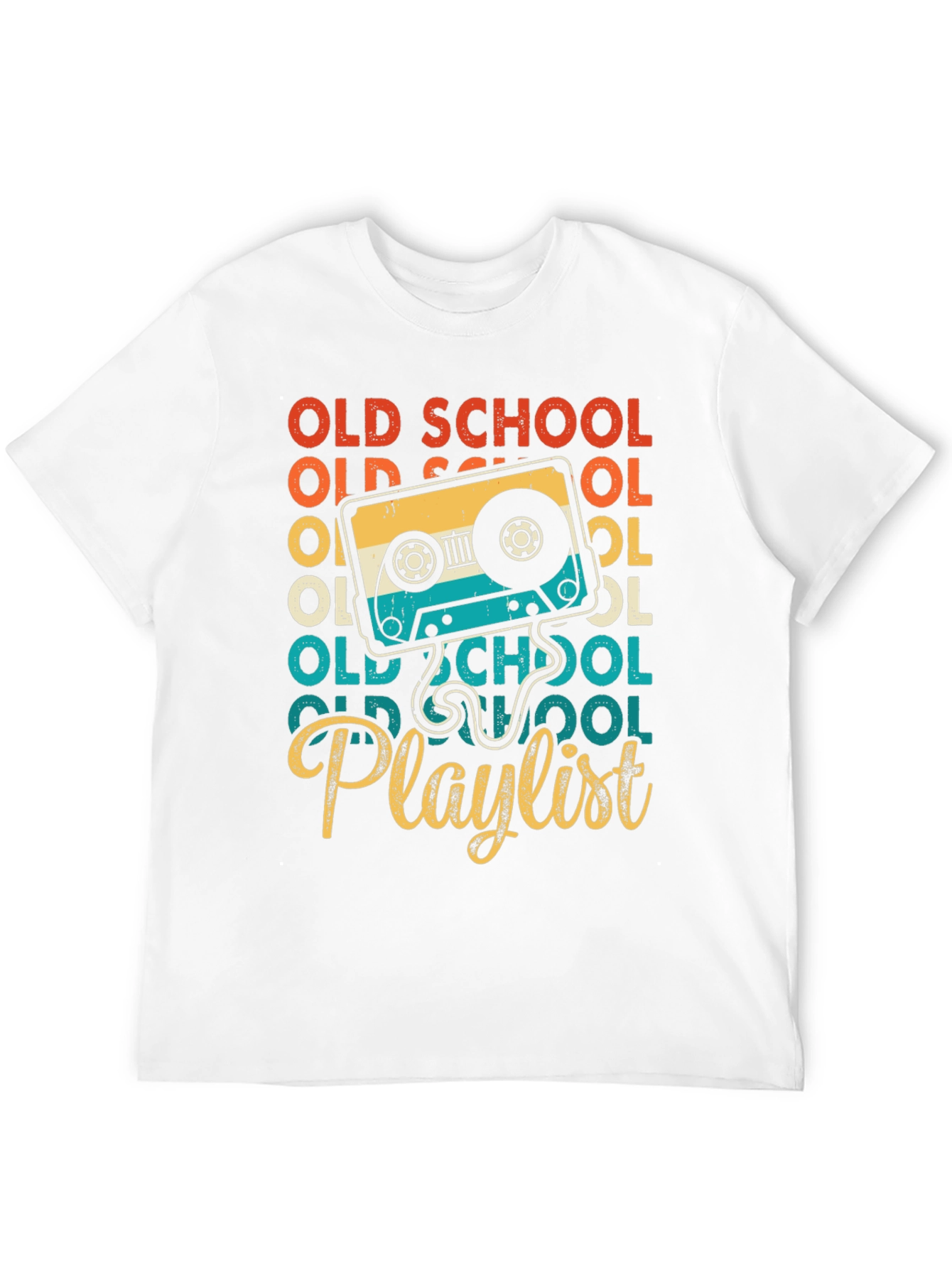 Old School Playlist Retro Cassette Tape T-Shirt