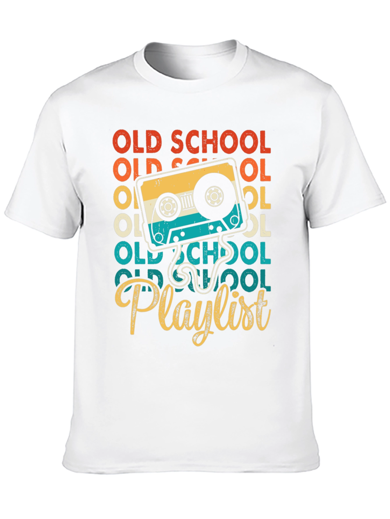 Old School Playlist Retro Cassette Tape T-Shirt