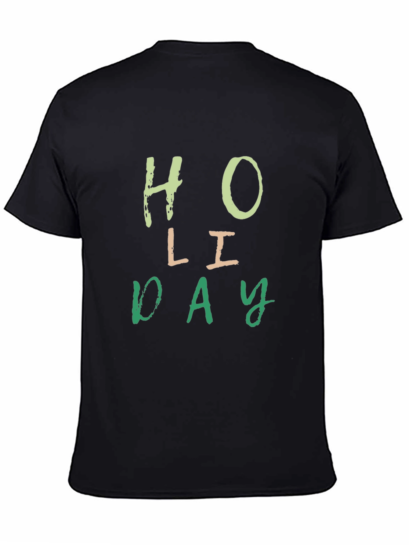 Holiday Graphic T-Shirt - Black Cotton Tee