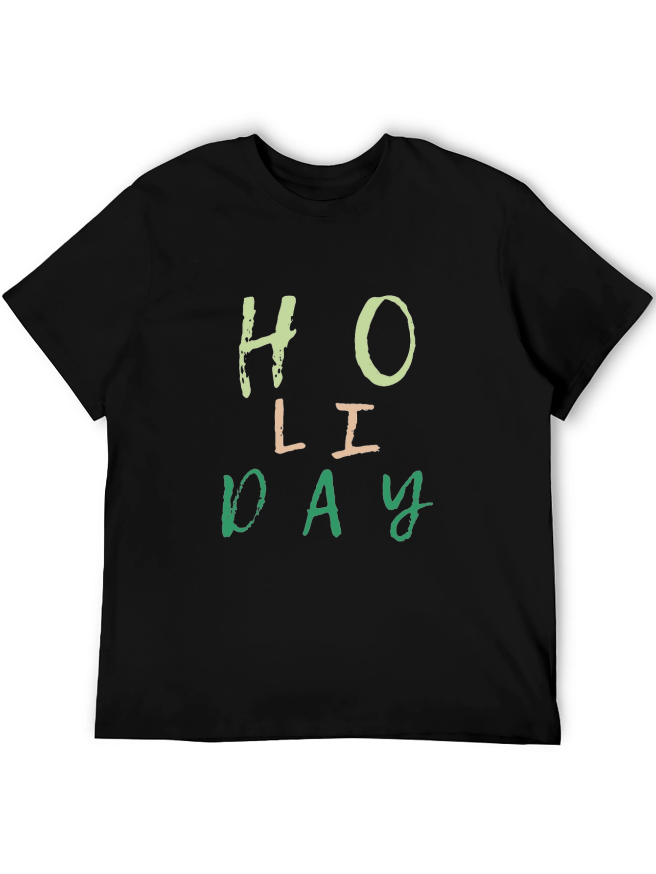 Holiday Graphic T-Shirt - Black Cotton Tee