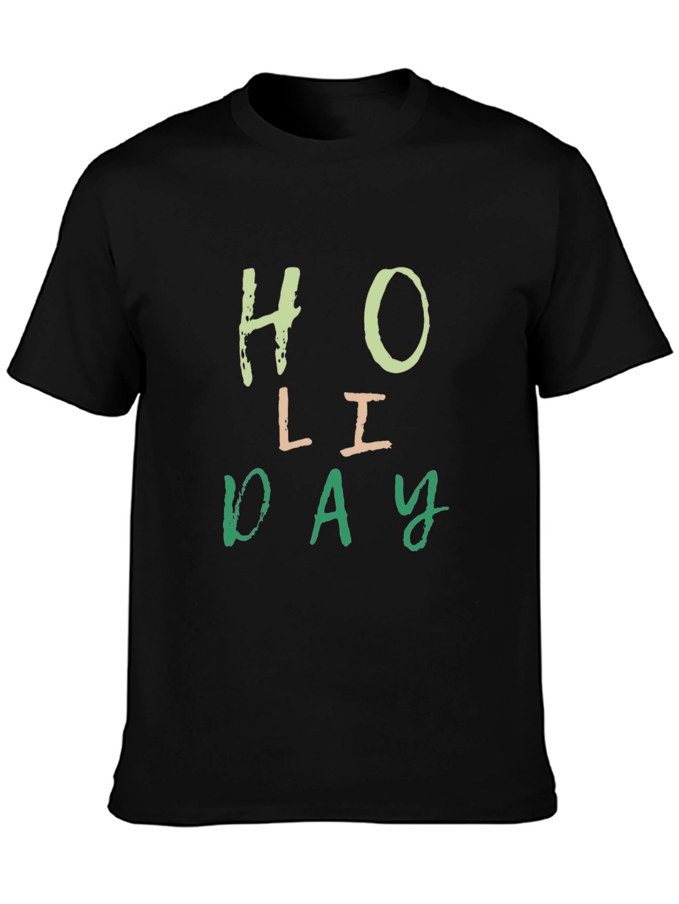 Holiday Graphic T-Shirt - Black Cotton Tee