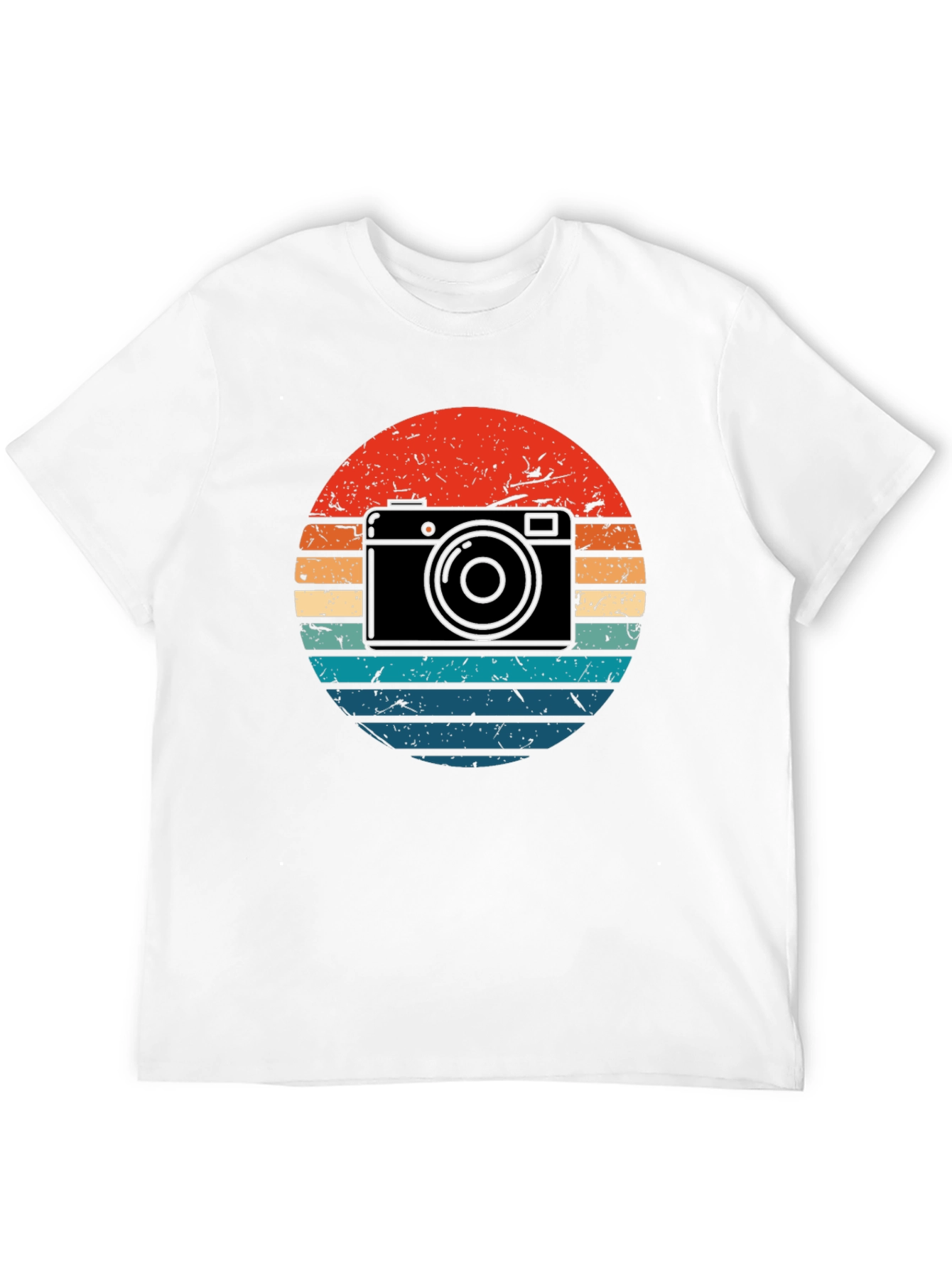 Retro Camera Sunset Graphic T-Shirt