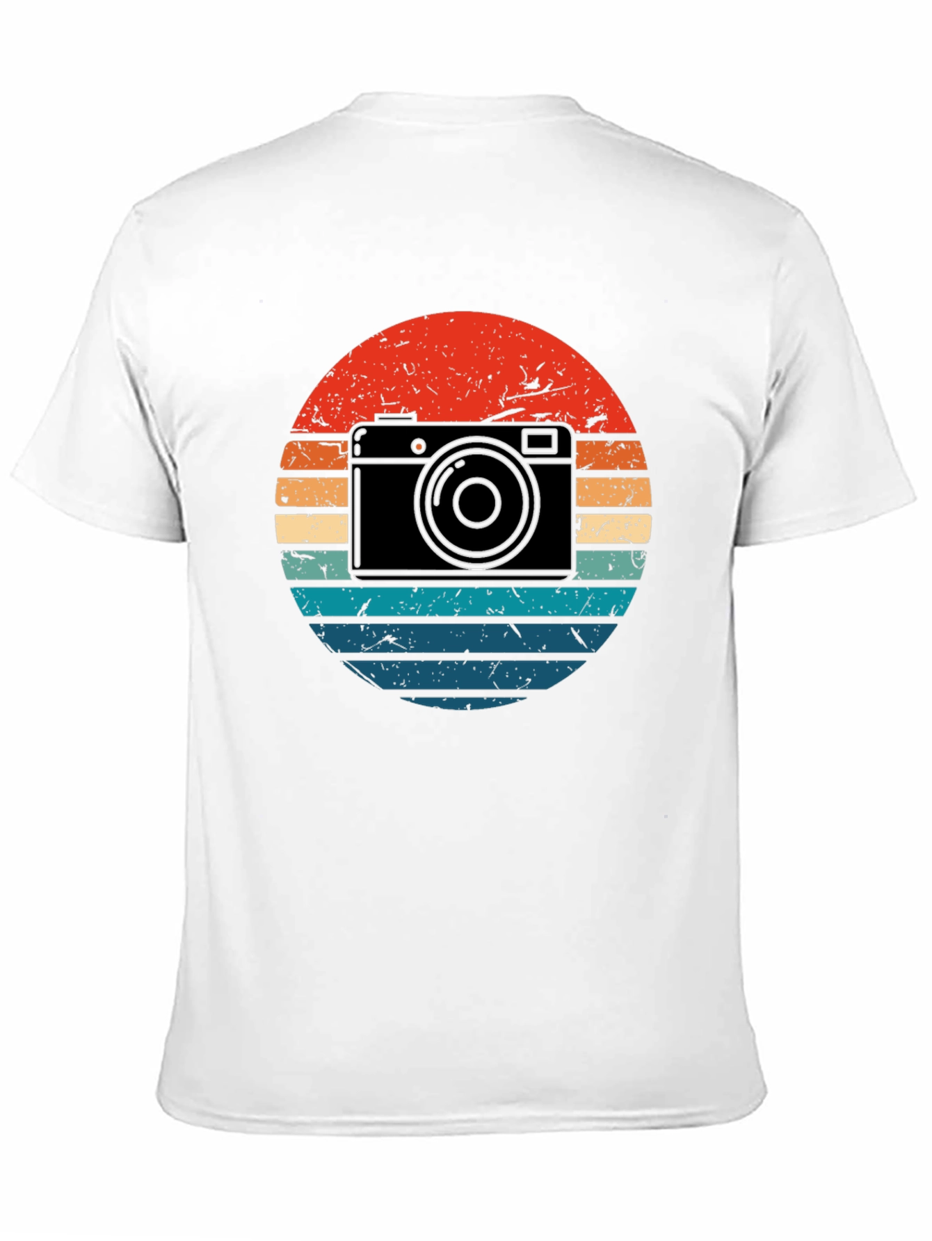Retro Camera Sunset Graphic T-Shirt