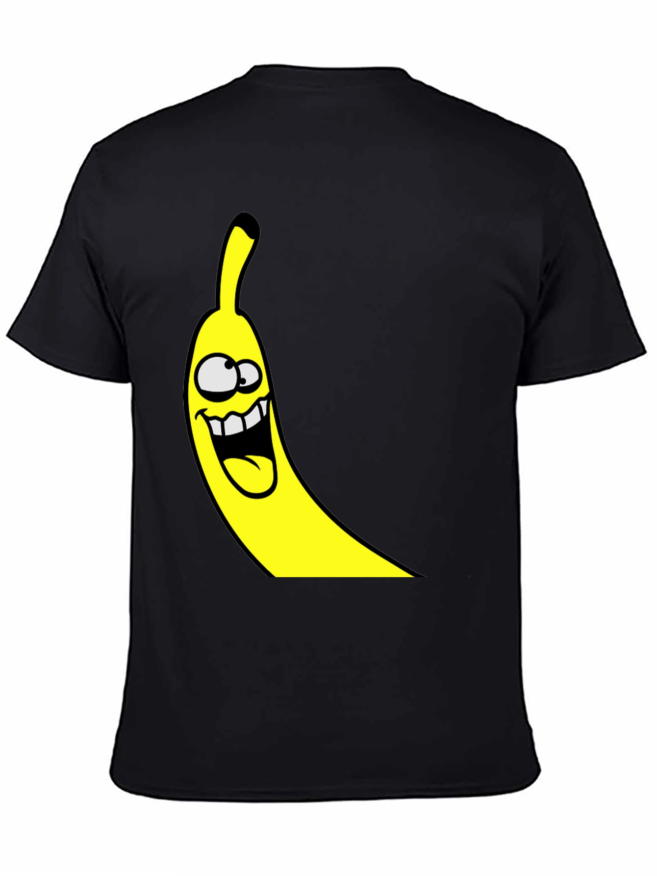 Funny Banana Graphic Tee - Black Cotton T-Shirt