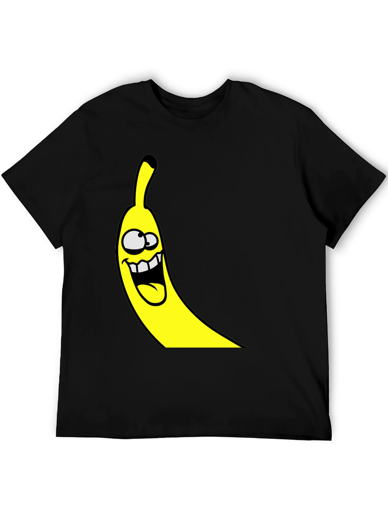 Funny Banana Graphic Tee - Black Cotton T-Shirt