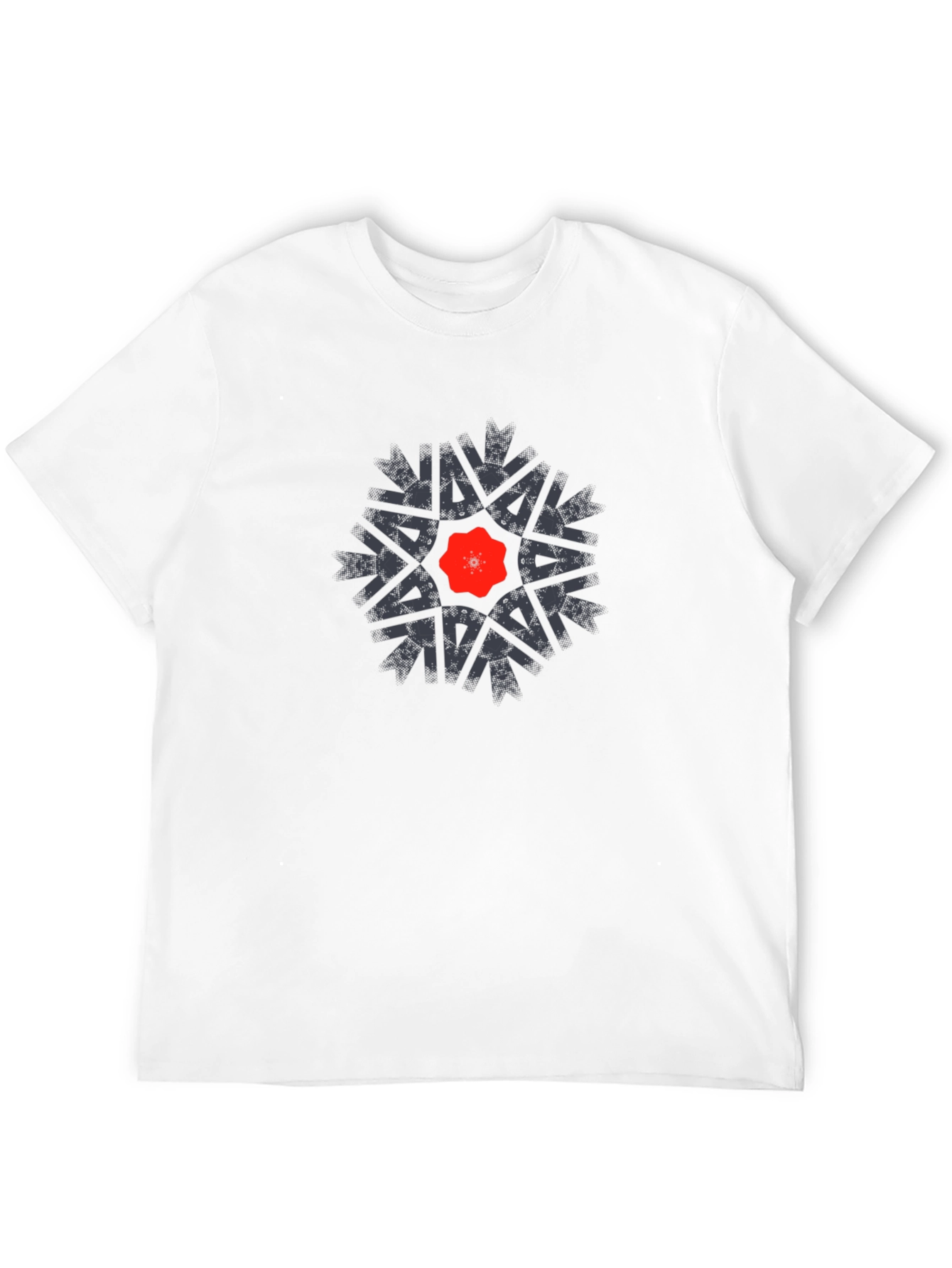 Geometric Graphic Tee - Modern Print Black T-Shirt
