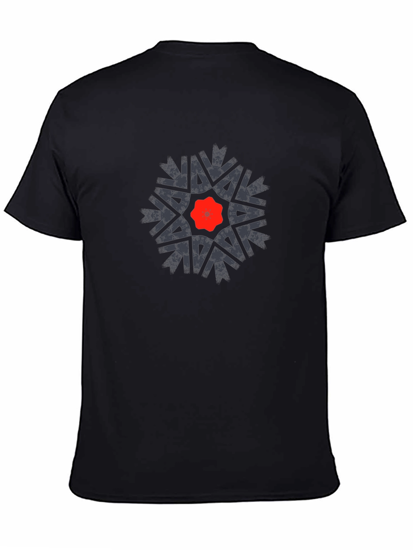 Geometric Graphic Tee - Modern Print Black T-Shirt