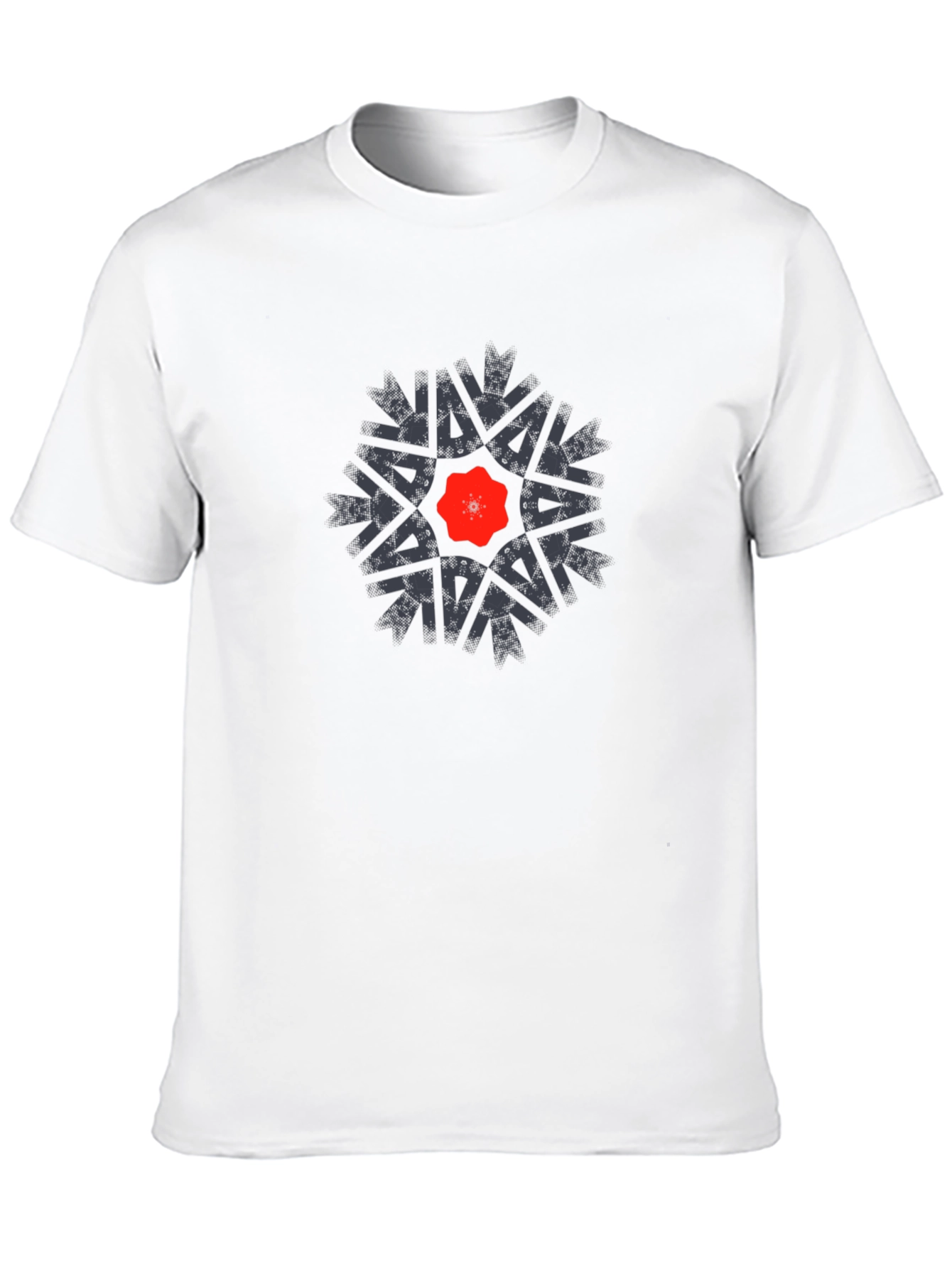 Geometric Graphic Tee - Modern Print Black T-Shirt