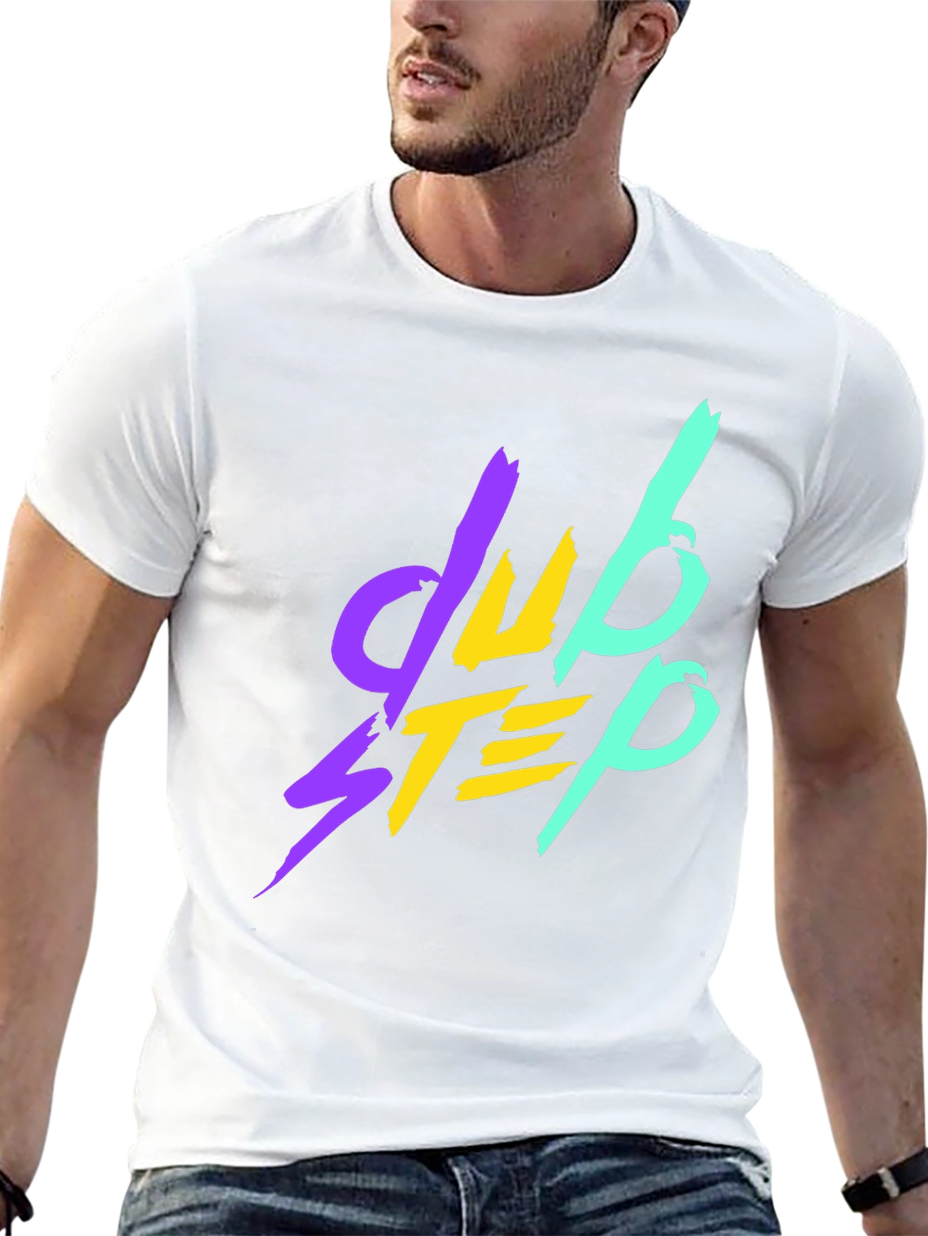 Dubstep Graphic Tee - Black Cotton T-Shirt