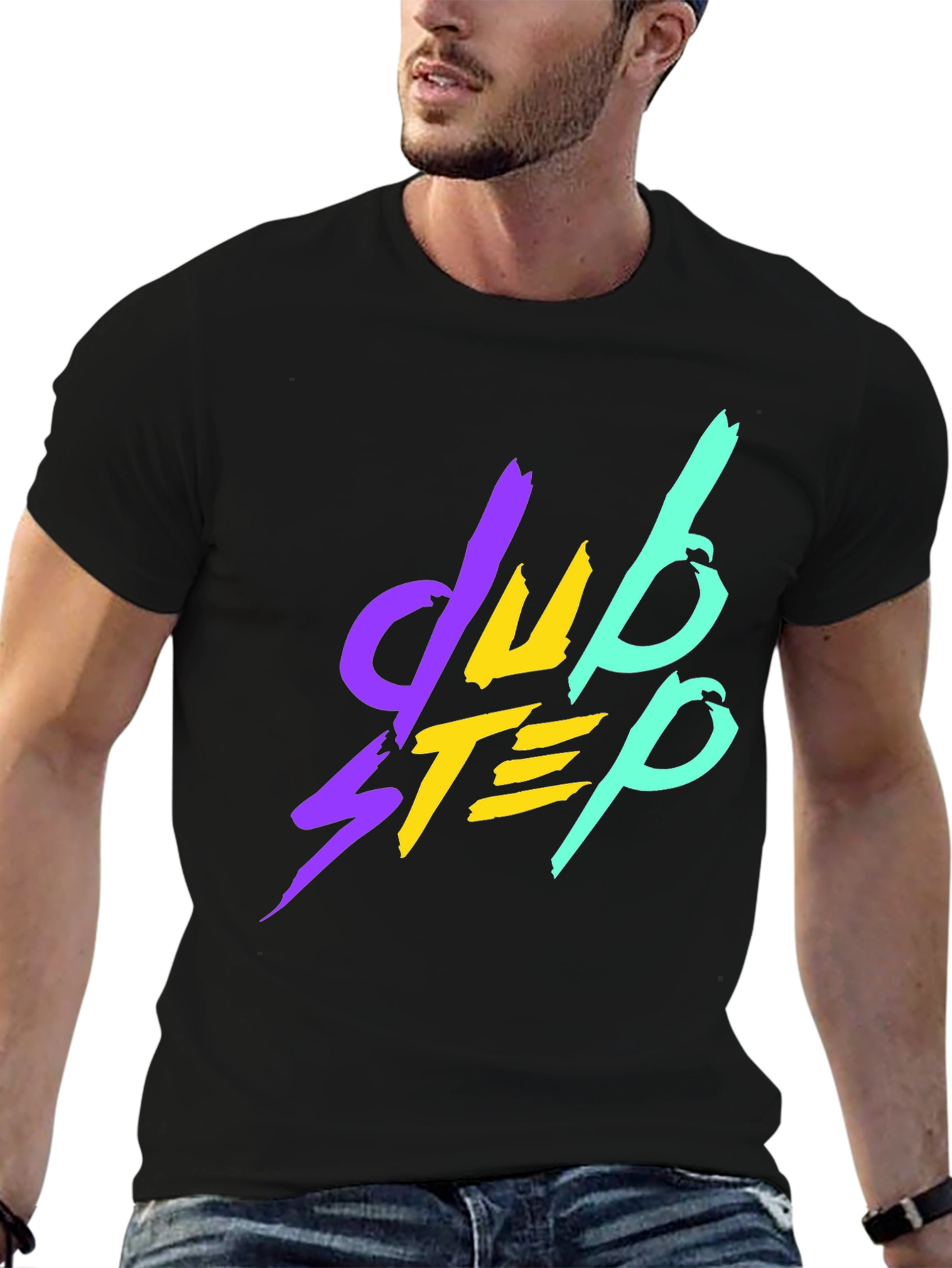 Dubstep Graphic Tee - Black Cotton T-Shirt