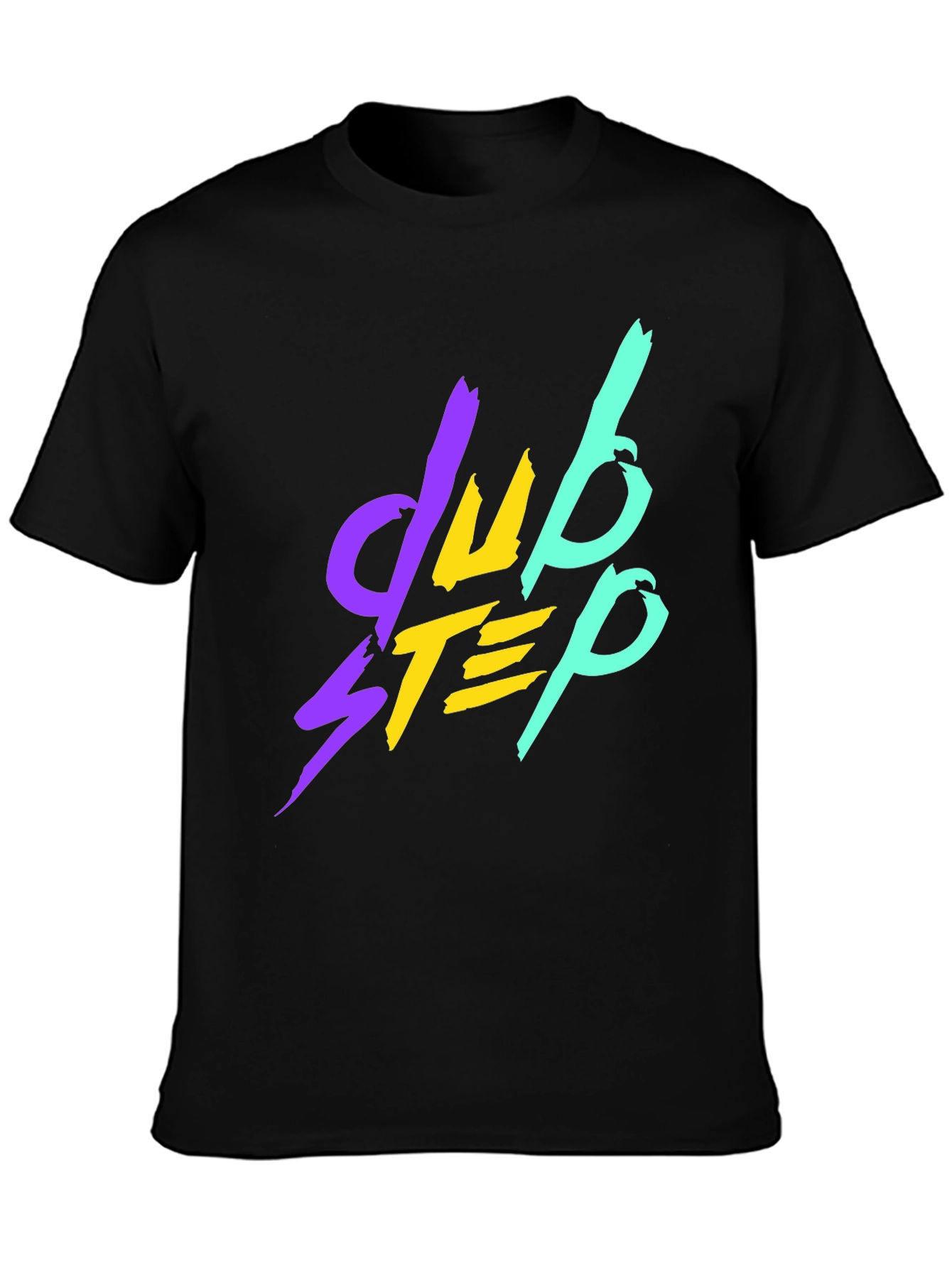 Dubstep Graphic Tee - Black Cotton T-Shirt