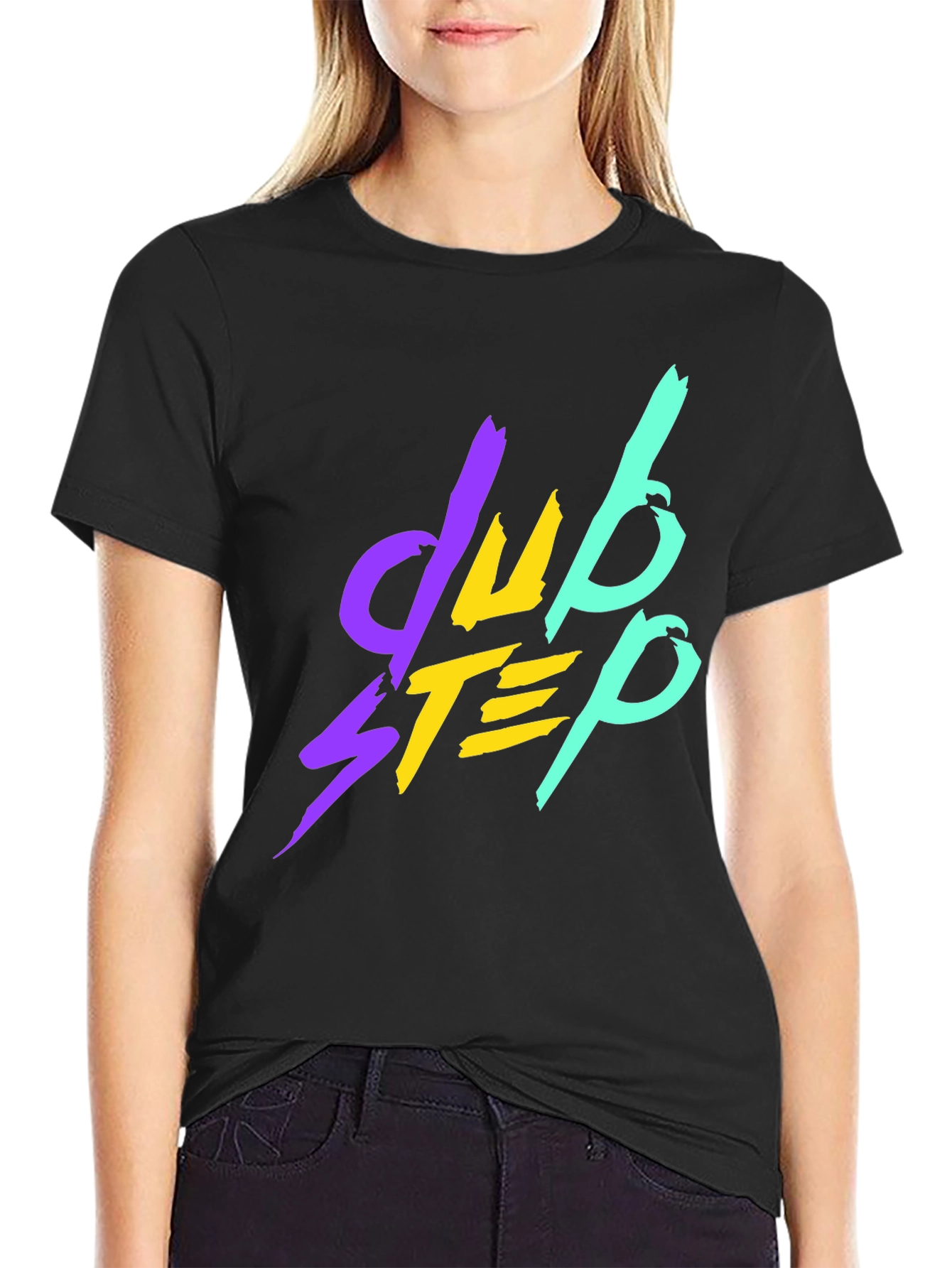 Dubstep Graphic Tee - Black Cotton T-Shirt