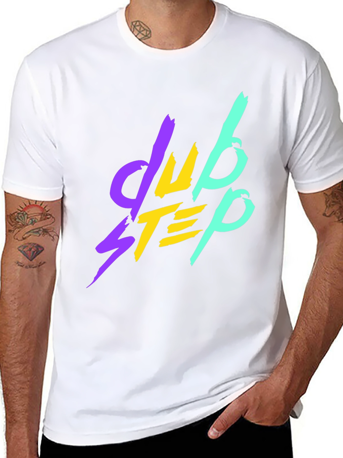 Dubstep Graphic Tee - Black Cotton T-Shirt