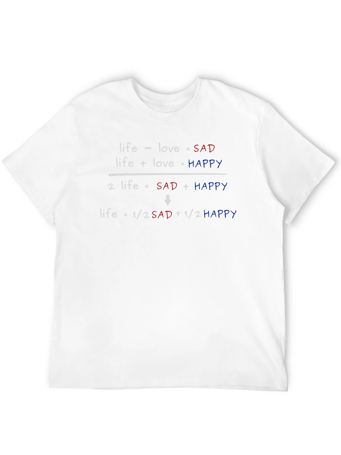 Life Equation T-Shirt: Sad + Happy