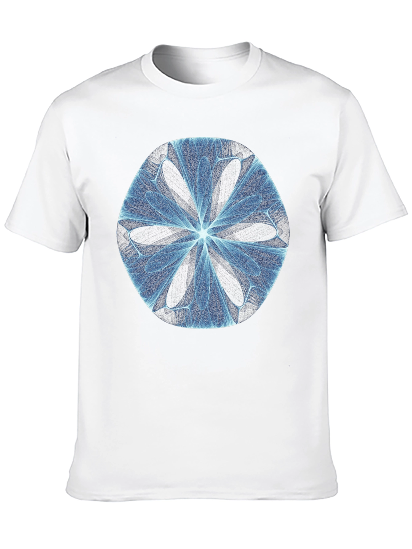 Abstract Fractal Design Black T-Shirt