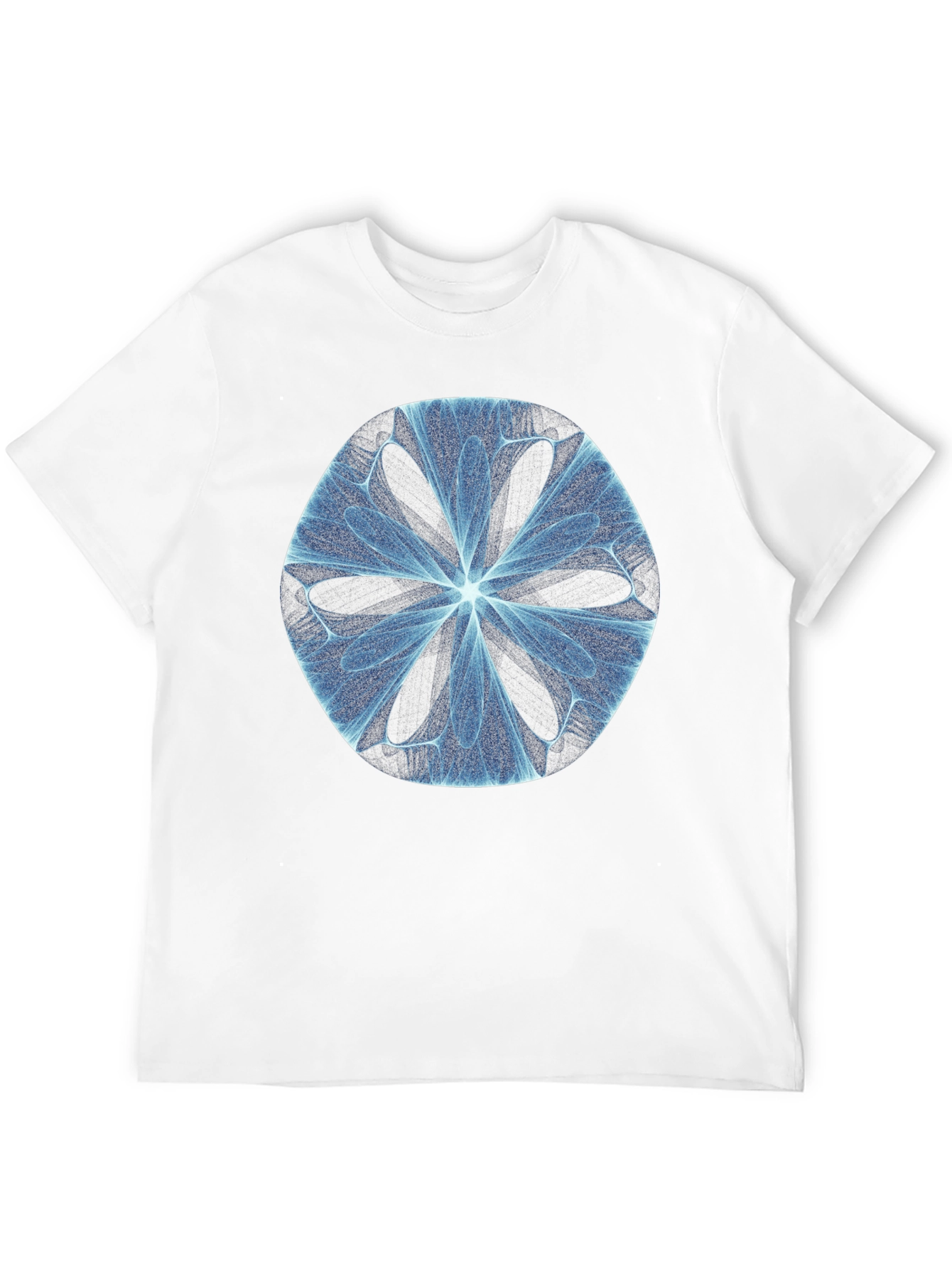 Abstract Fractal Design Black T-Shirt