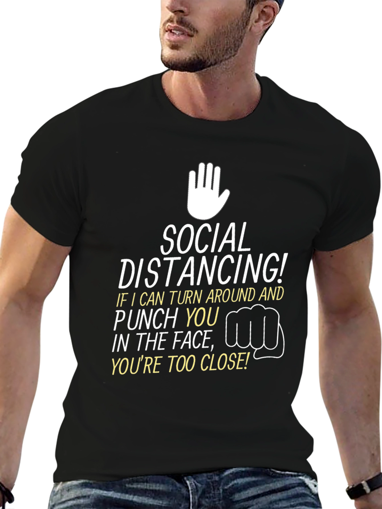 Social Distancing Graphic Tee - Punchline Humor