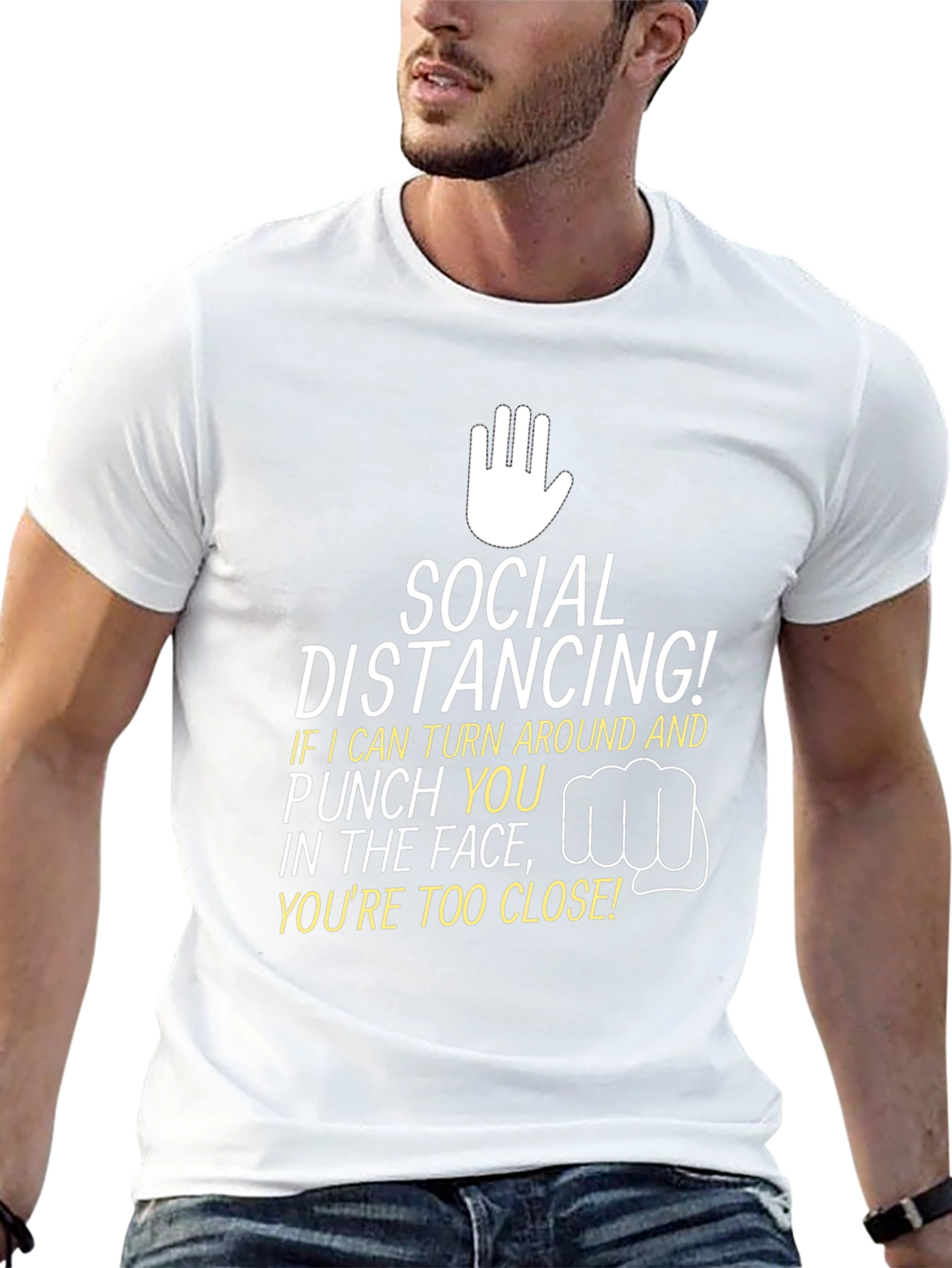 Social Distancing Graphic Tee - Punchline Humor