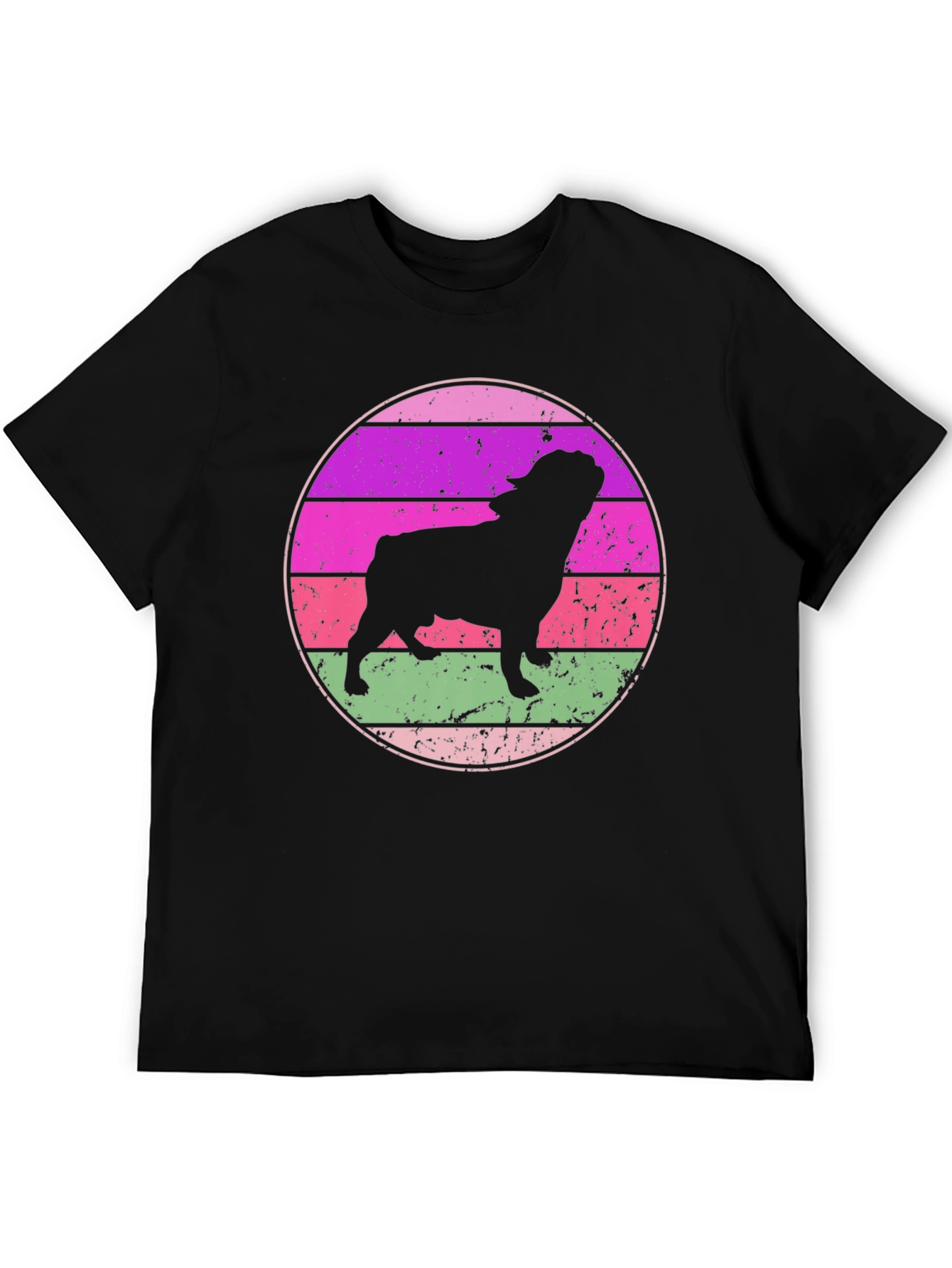 Retro Bulldog Sunset T-Shirt - Unique Dog Lover Tee