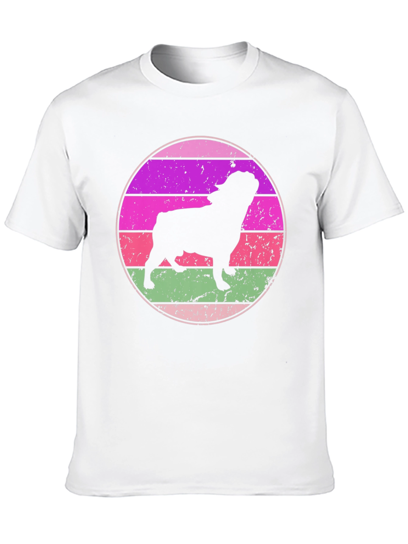 Retro Bulldog Sunset T-Shirt - Unique Dog Lover Tee
