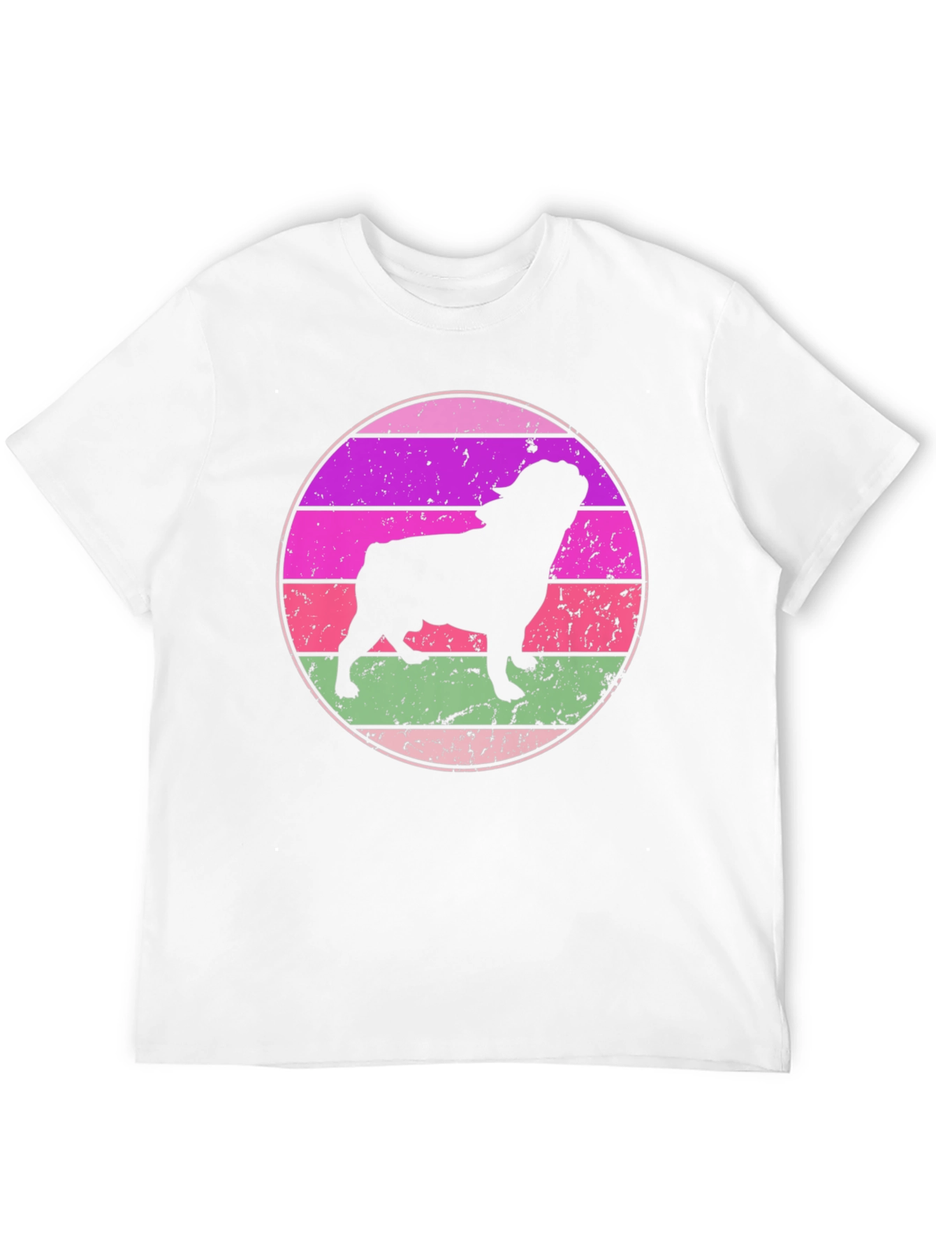 Retro Bulldog Sunset T-Shirt - Unique Dog Lover Tee