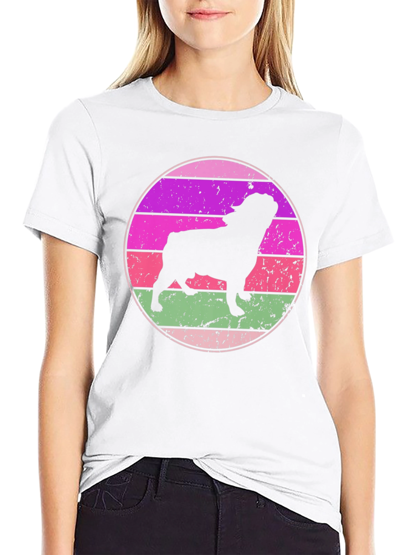 Retro Bulldog Sunset T-Shirt - Unique Dog Lover Tee