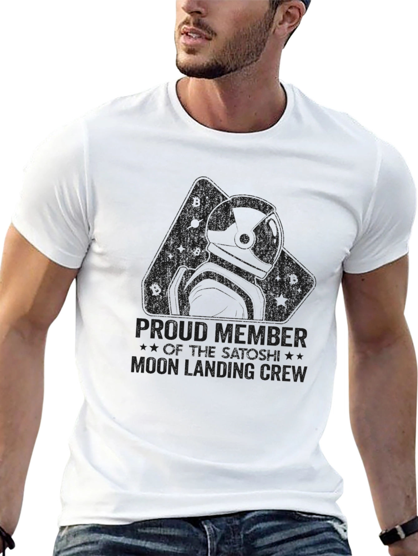 Proud Member Moon Landing Crew Black T-Shirt