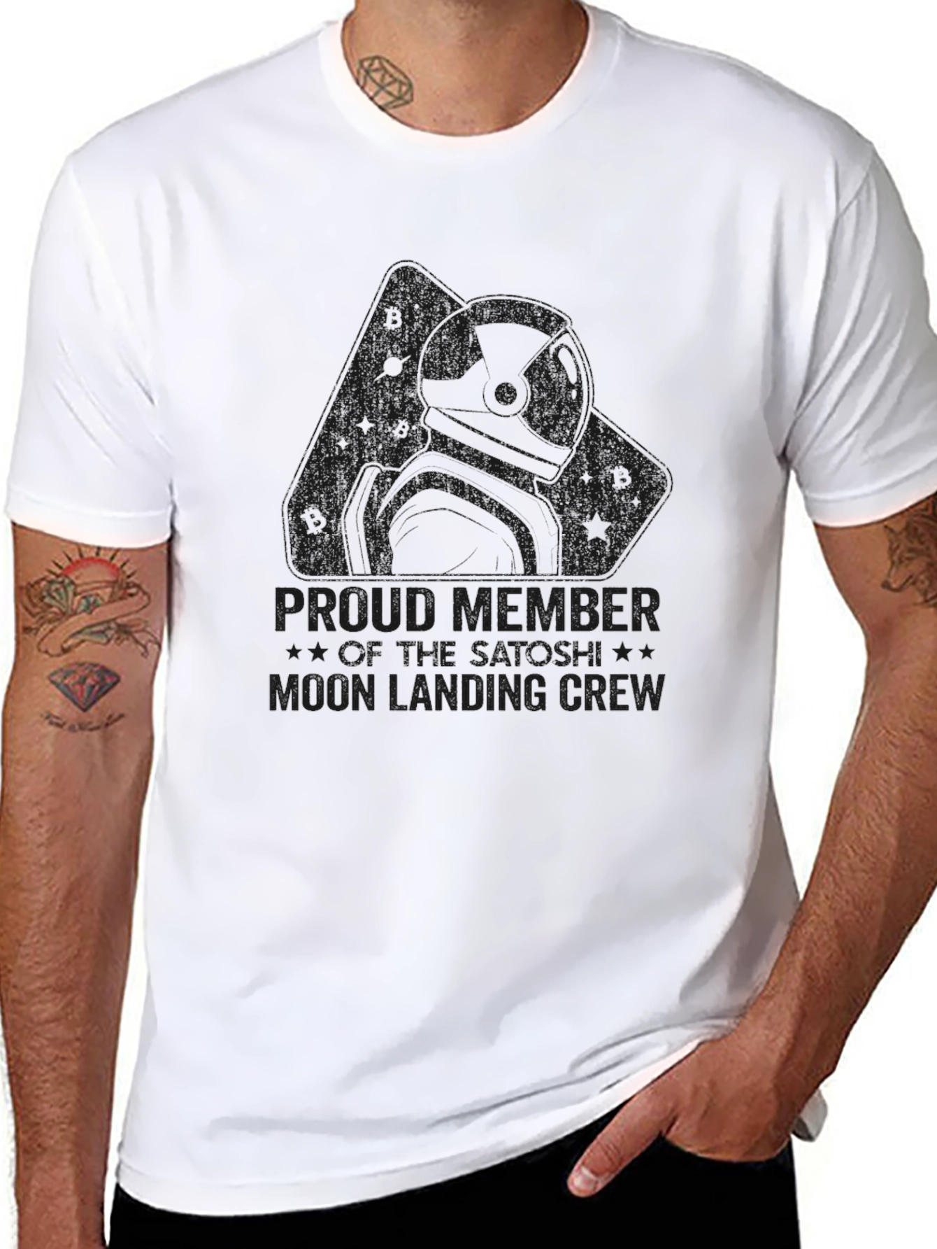 Proud Member Moon Landing Crew Black T-Shirt
