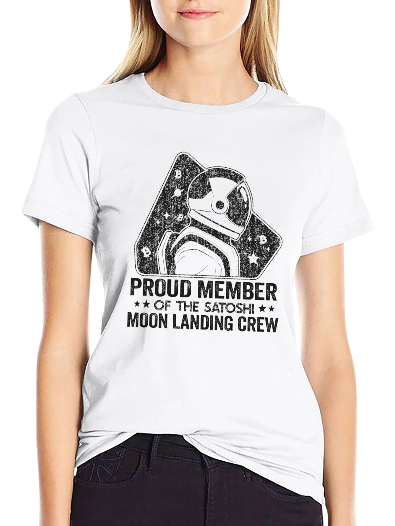 Proud Member Moon Landing Crew Black T-Shirt