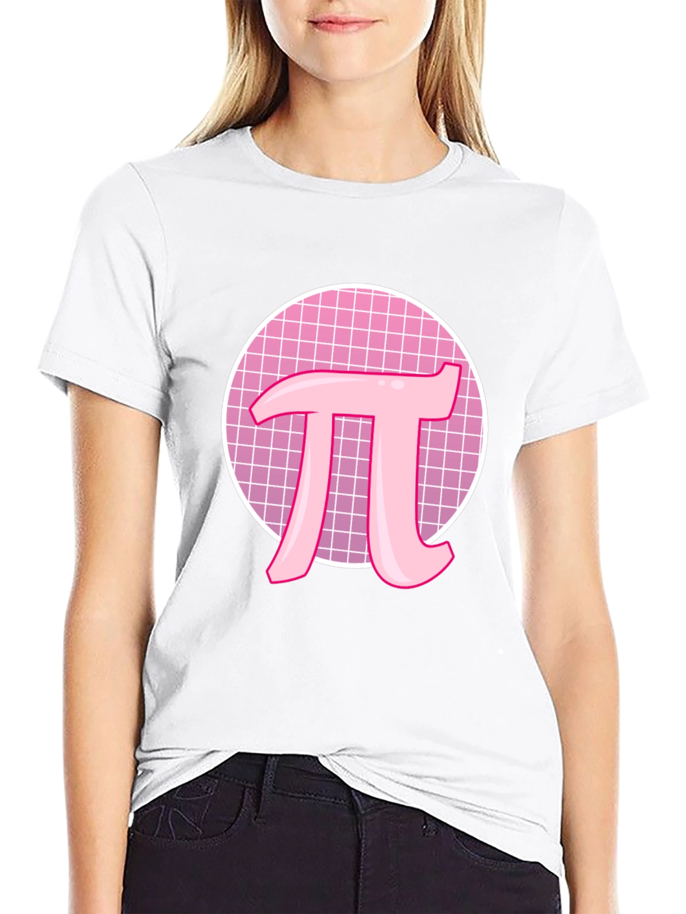 Pink Pi Symbol T-Shirt - Geeky Math Tee