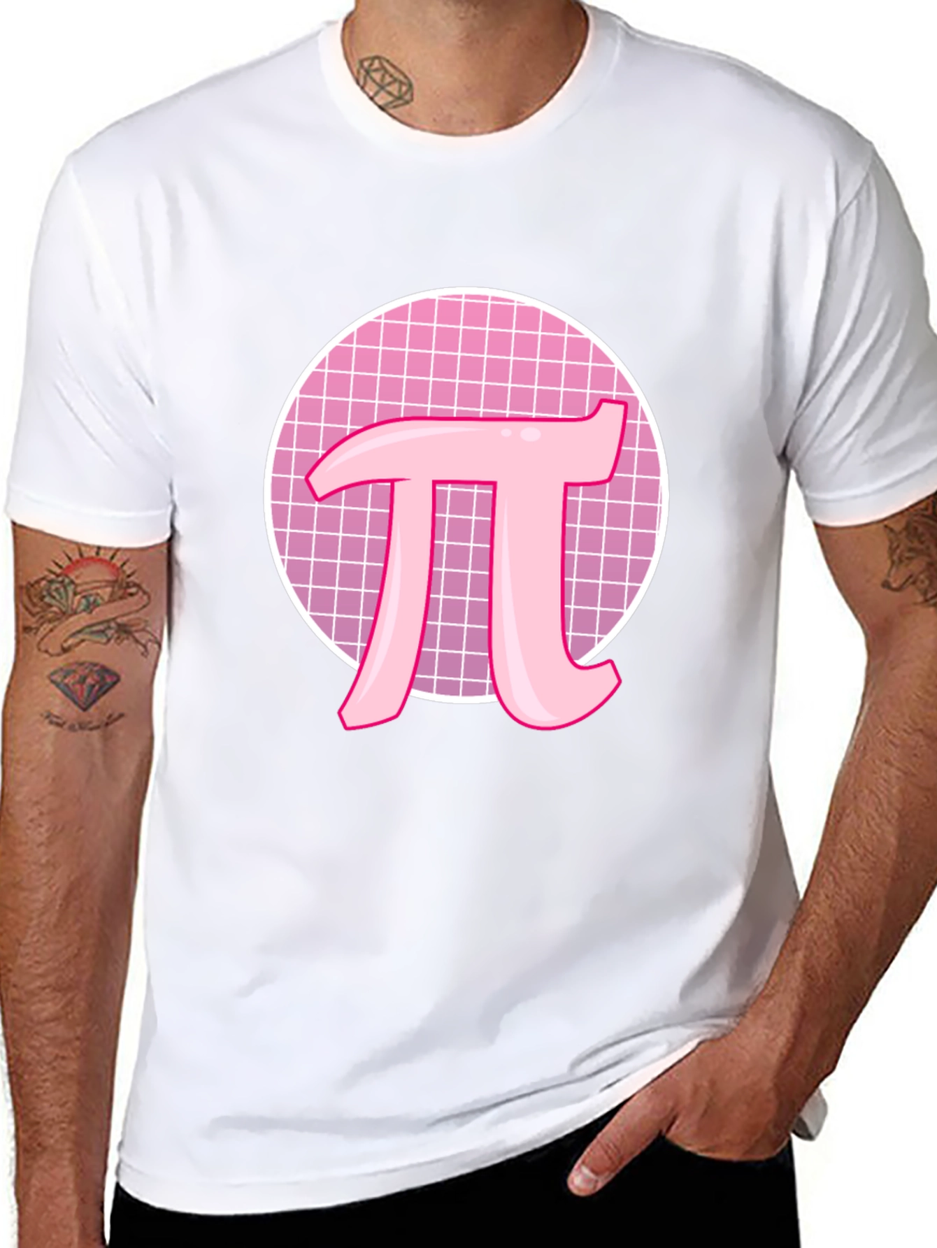 Pink Pi Symbol T-Shirt - Geeky Math Tee