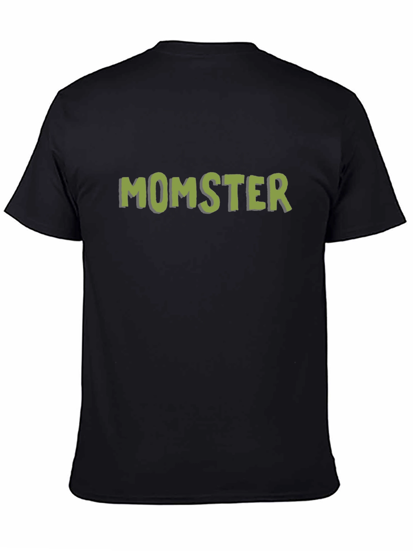 Momster Graphic Print T-Shirt - Black Casual Tee