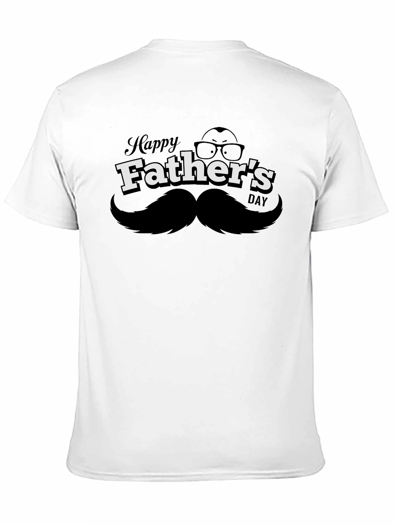 Happy Fathers Day Graphic Tee - Black Cotton T-Shirt