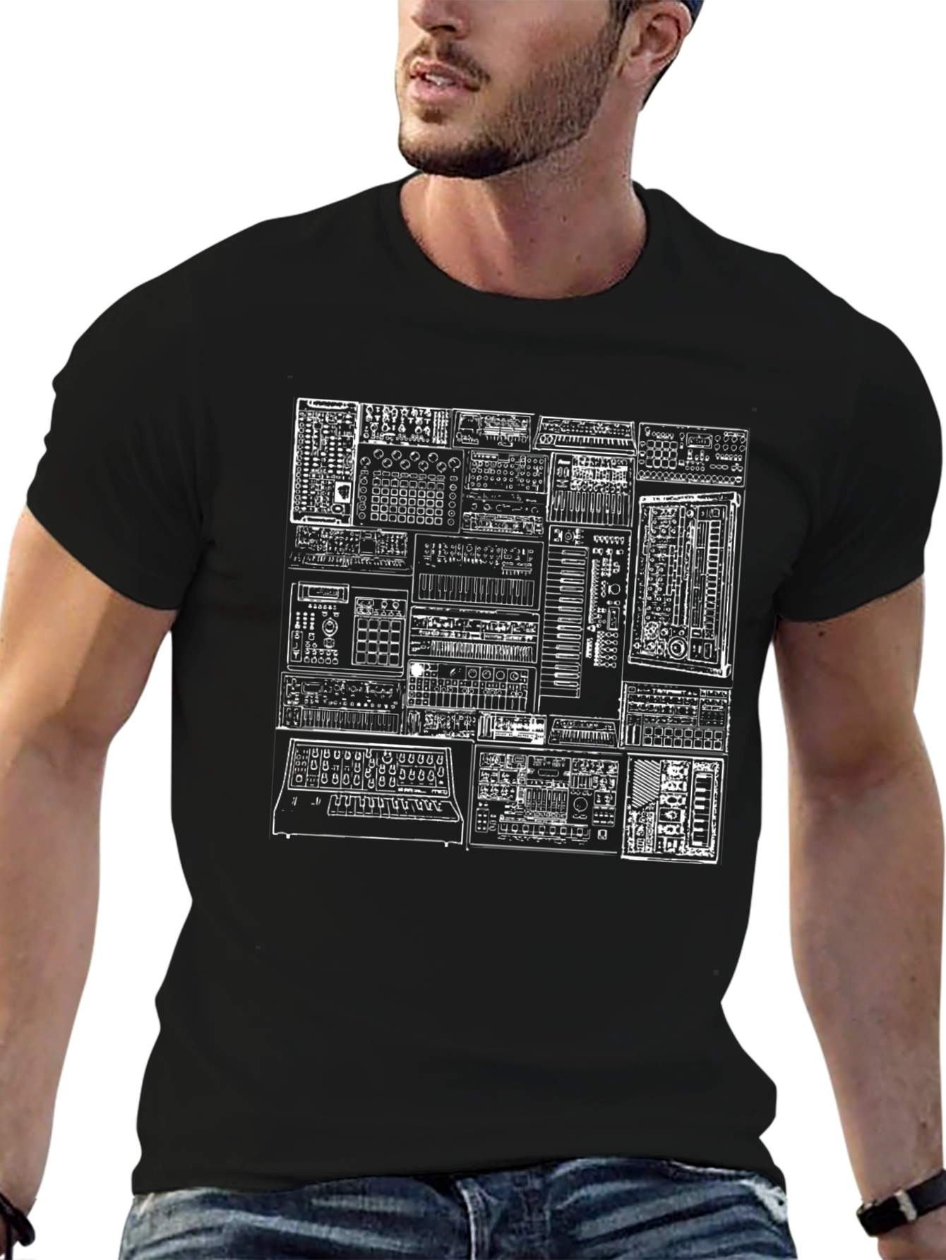 Synth Schematic T-Shirt - Musicians Tee