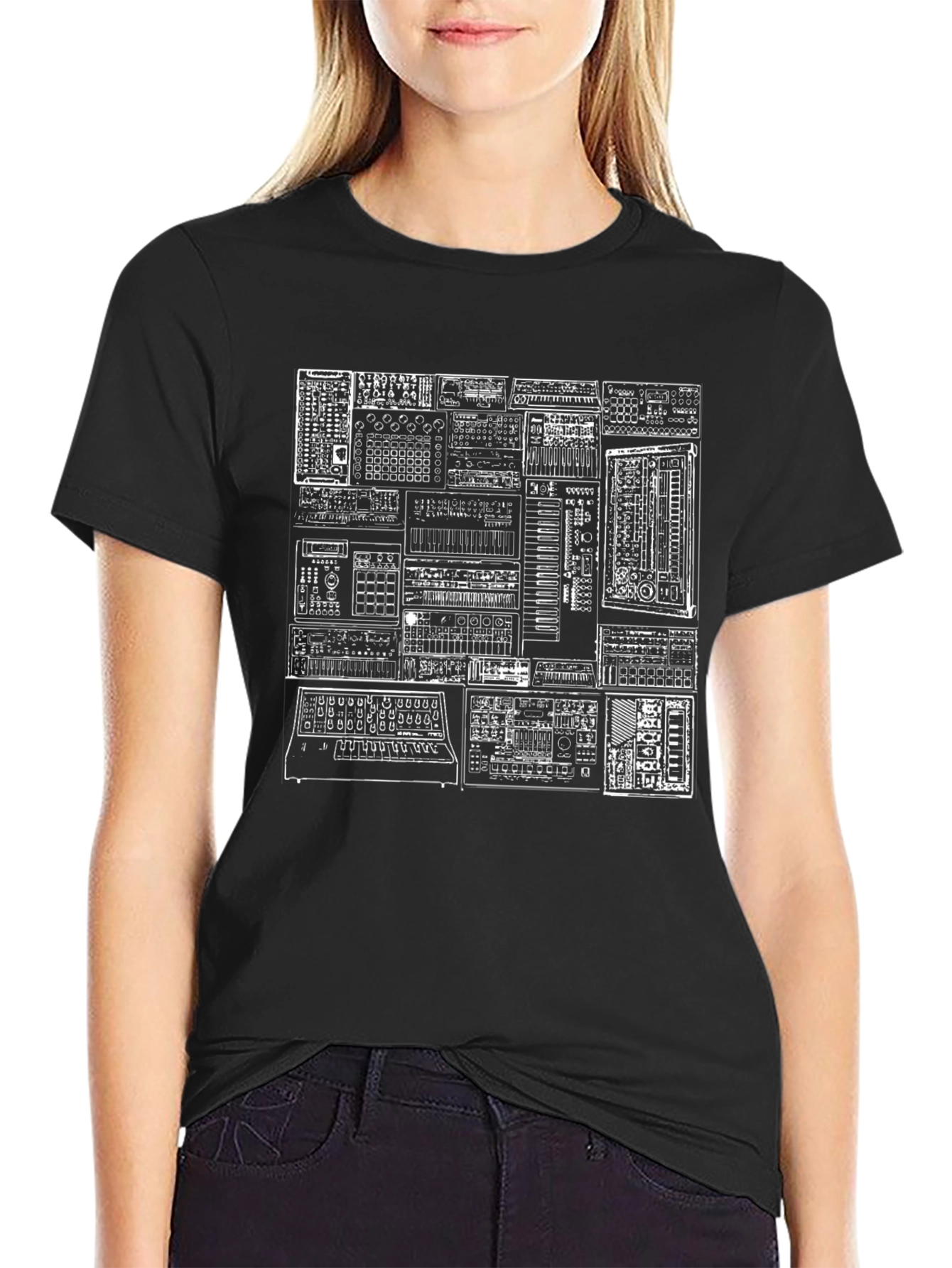 Synth Schematic T-Shirt - Musicians Tee