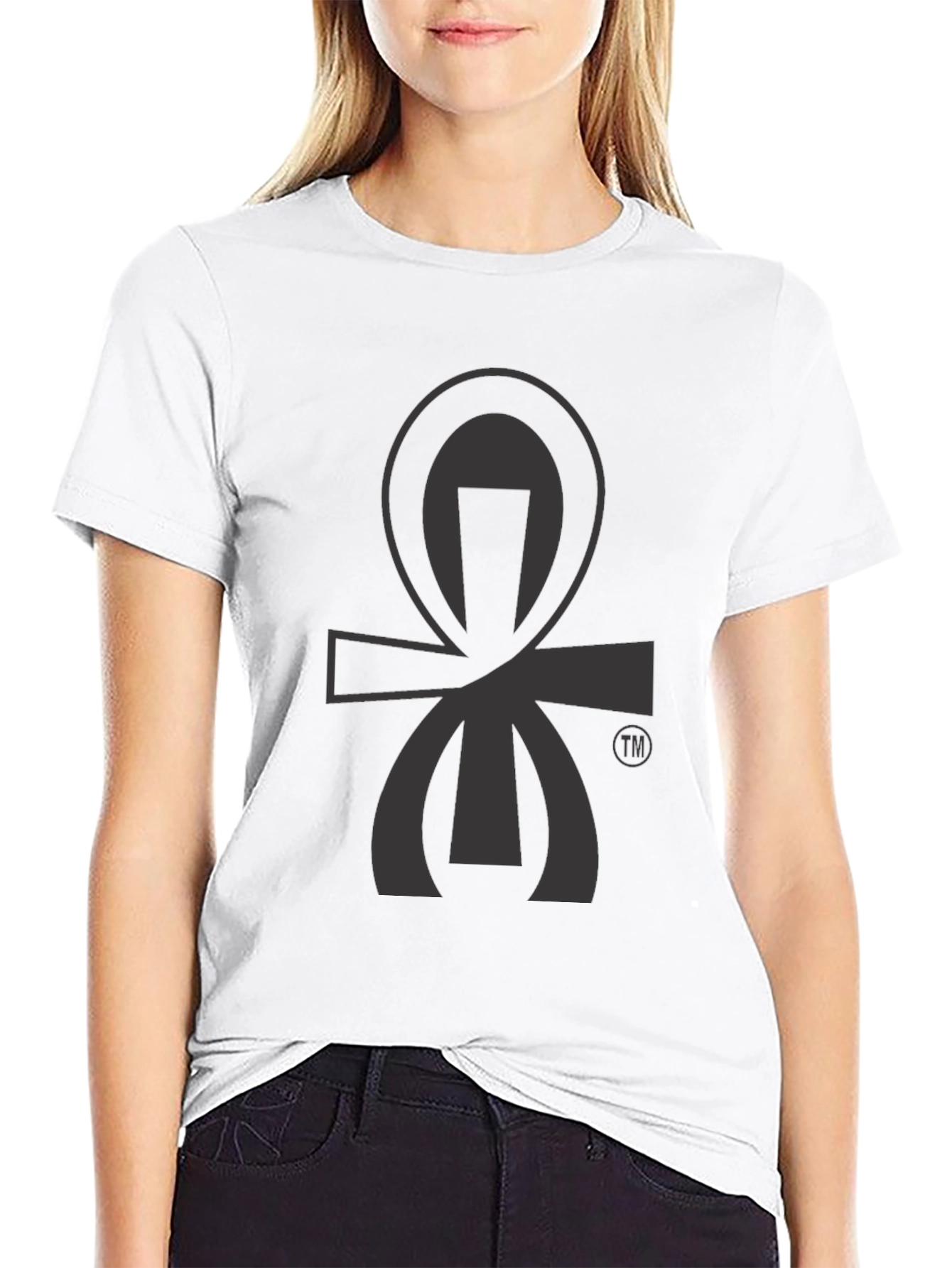 Black Graphic Tee - Unique Symbol Design