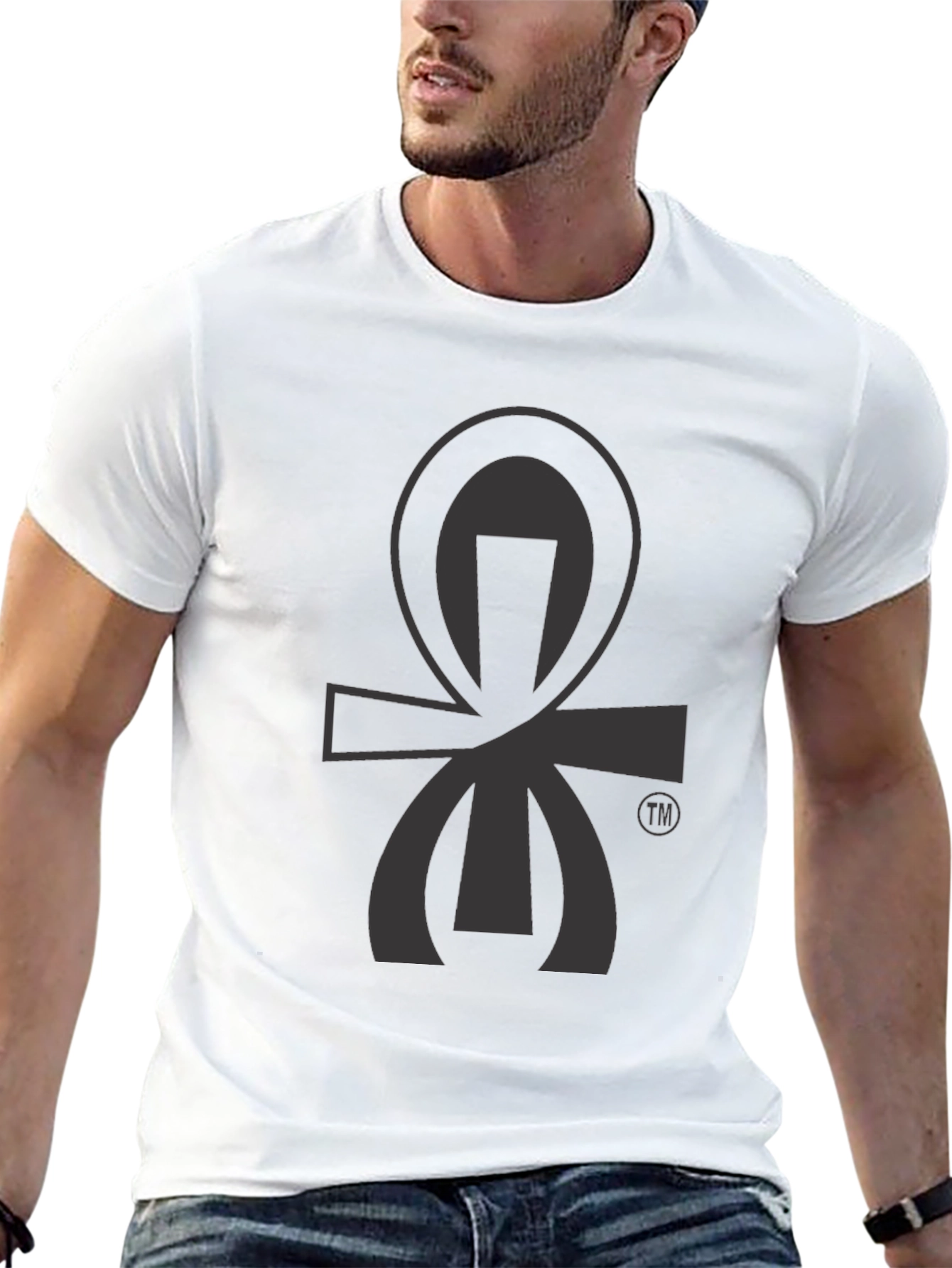 Black Graphic Tee - Unique Symbol Design