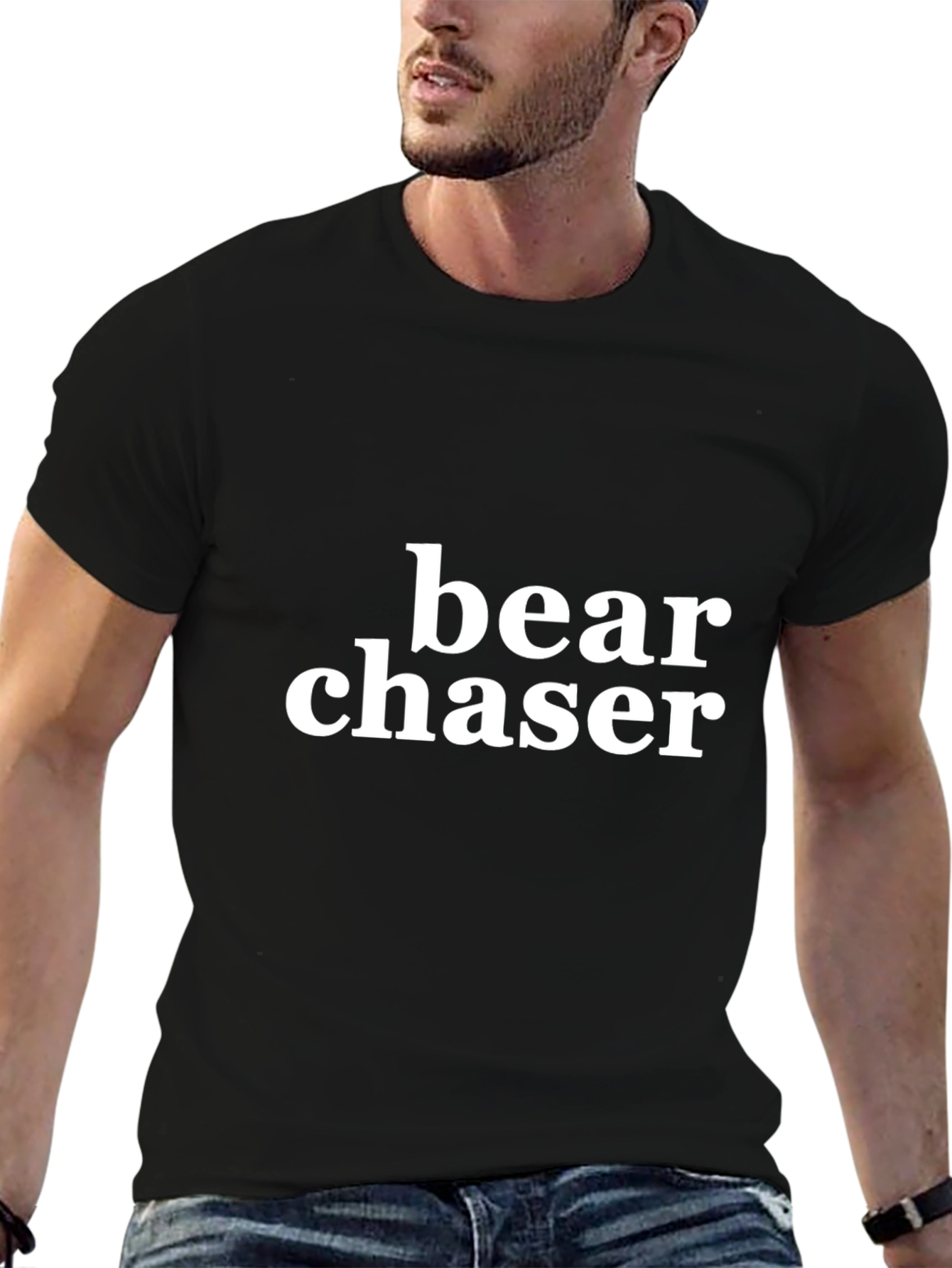 Bear Chaser Graphic T-Shirt - Black