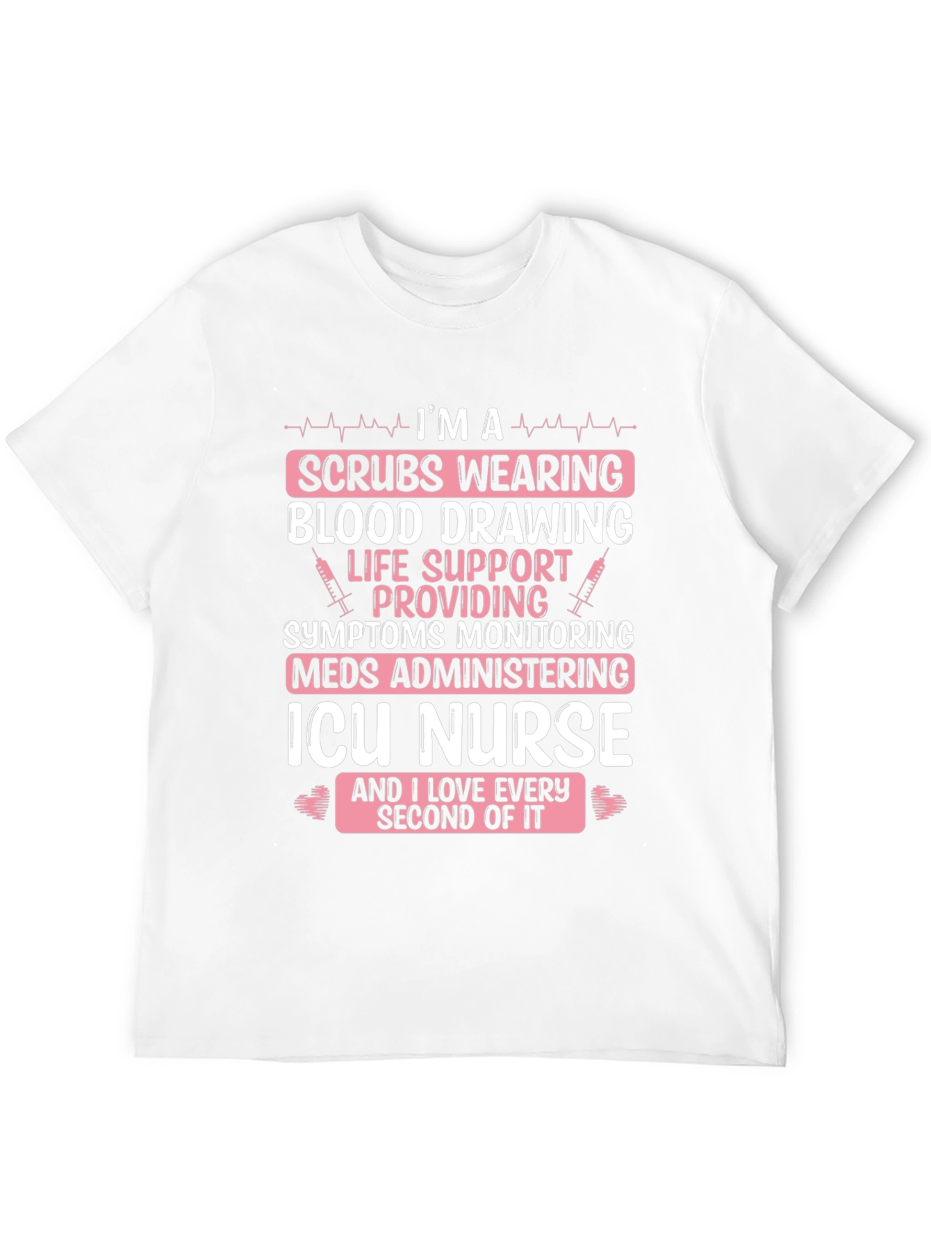 ICU Nurse Graphic Tee - Scrubs Wearing Hero T-Shirt