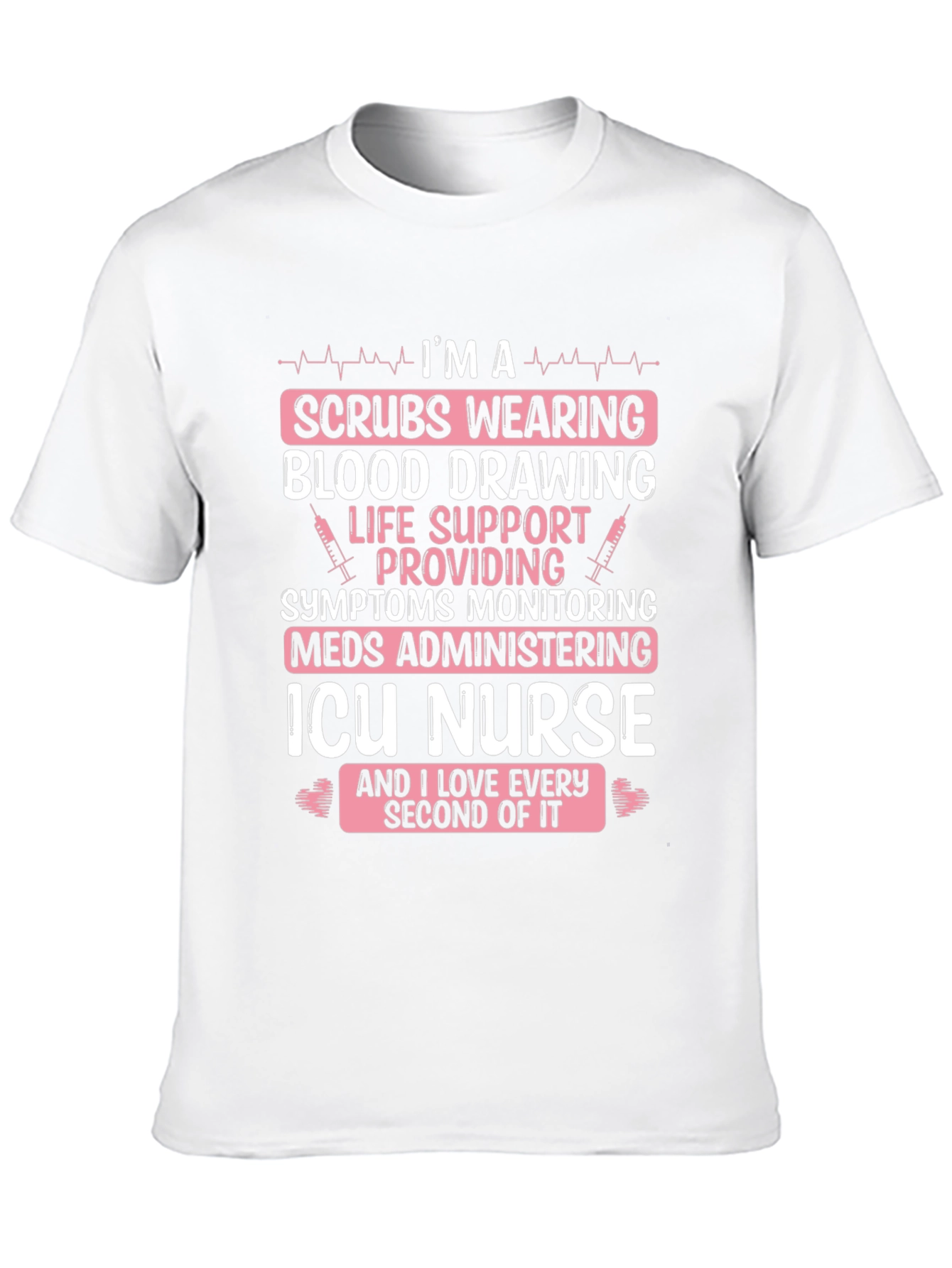 ICU Nurse Graphic Tee - Scrubs Wearing Hero T-Shirt