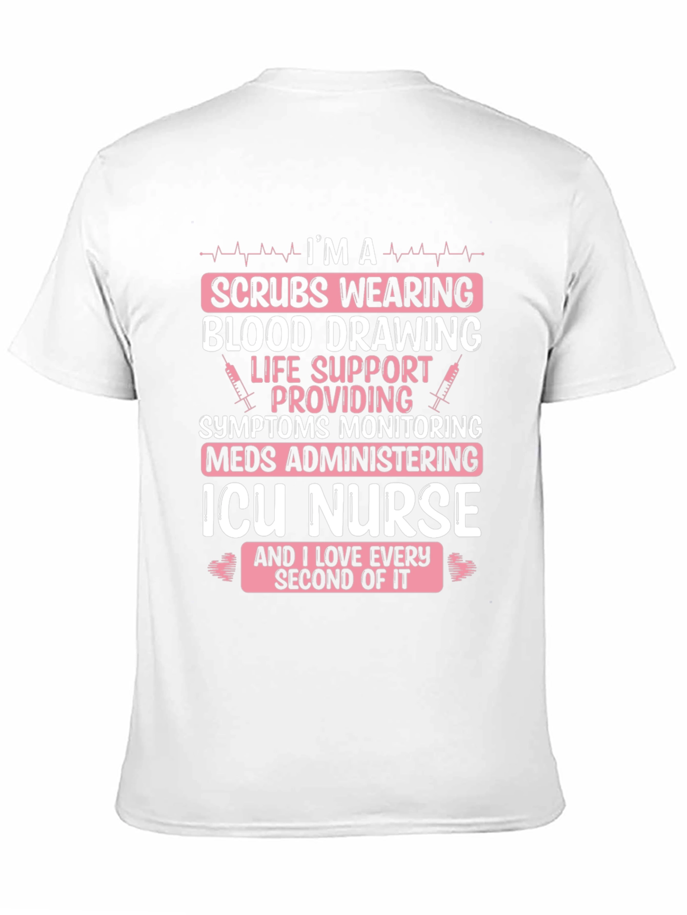 ICU Nurse Graphic Tee - Scrubs Wearing Hero T-Shirt