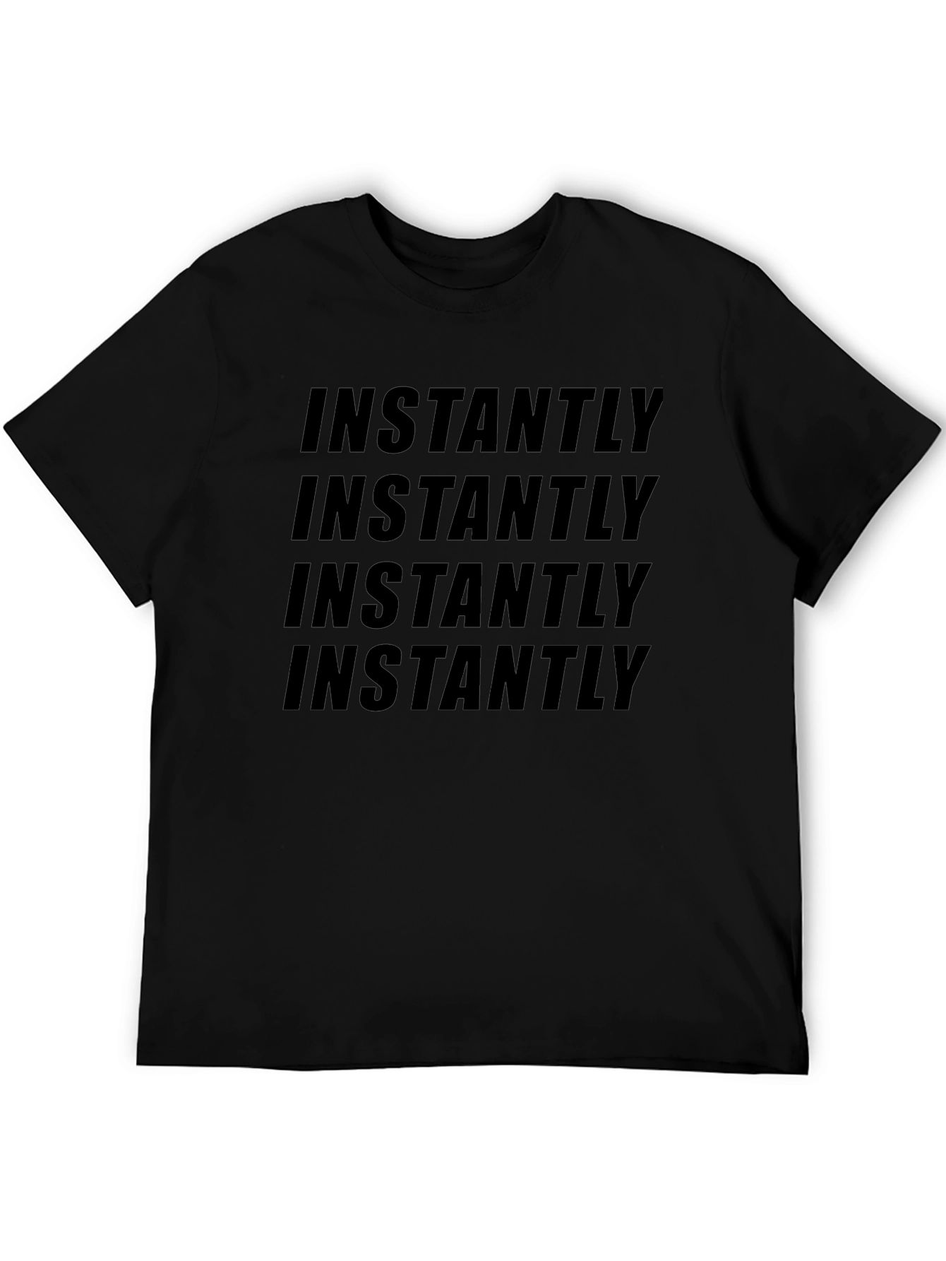 Instantly Graphic Tee - Soft Cotton Blend Casual Style
