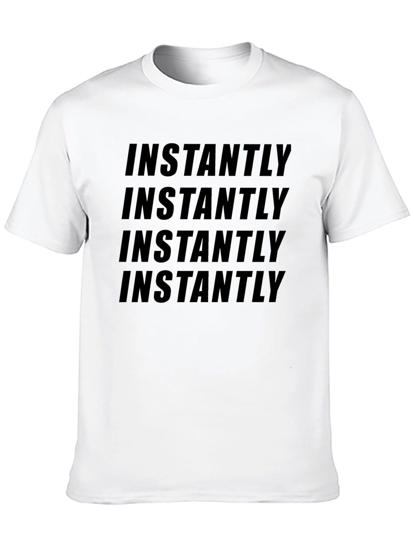 Instantly Graphic Tee - Soft Cotton Blend Casual Style