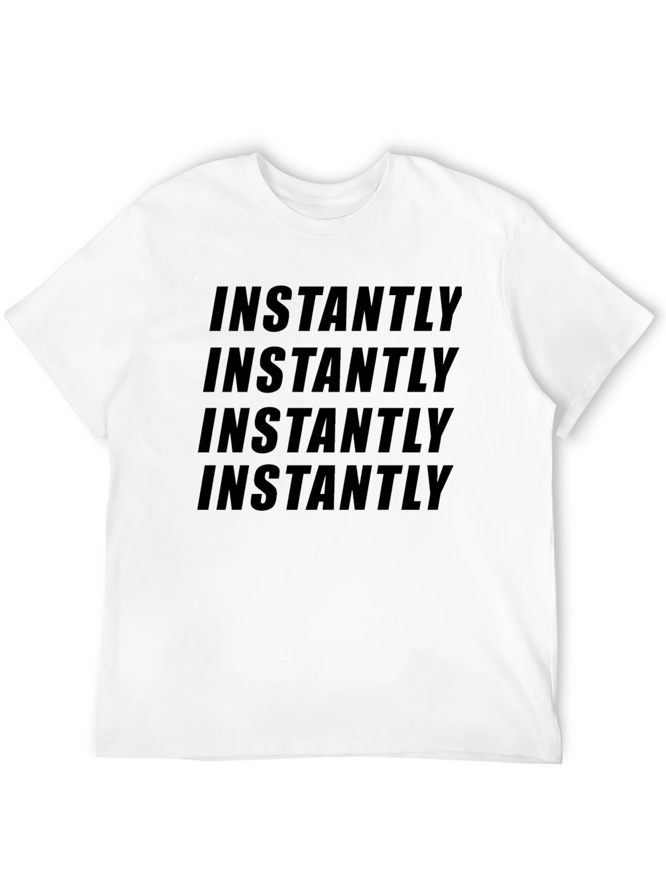 Instantly Graphic Tee - Soft Cotton Blend Casual Style