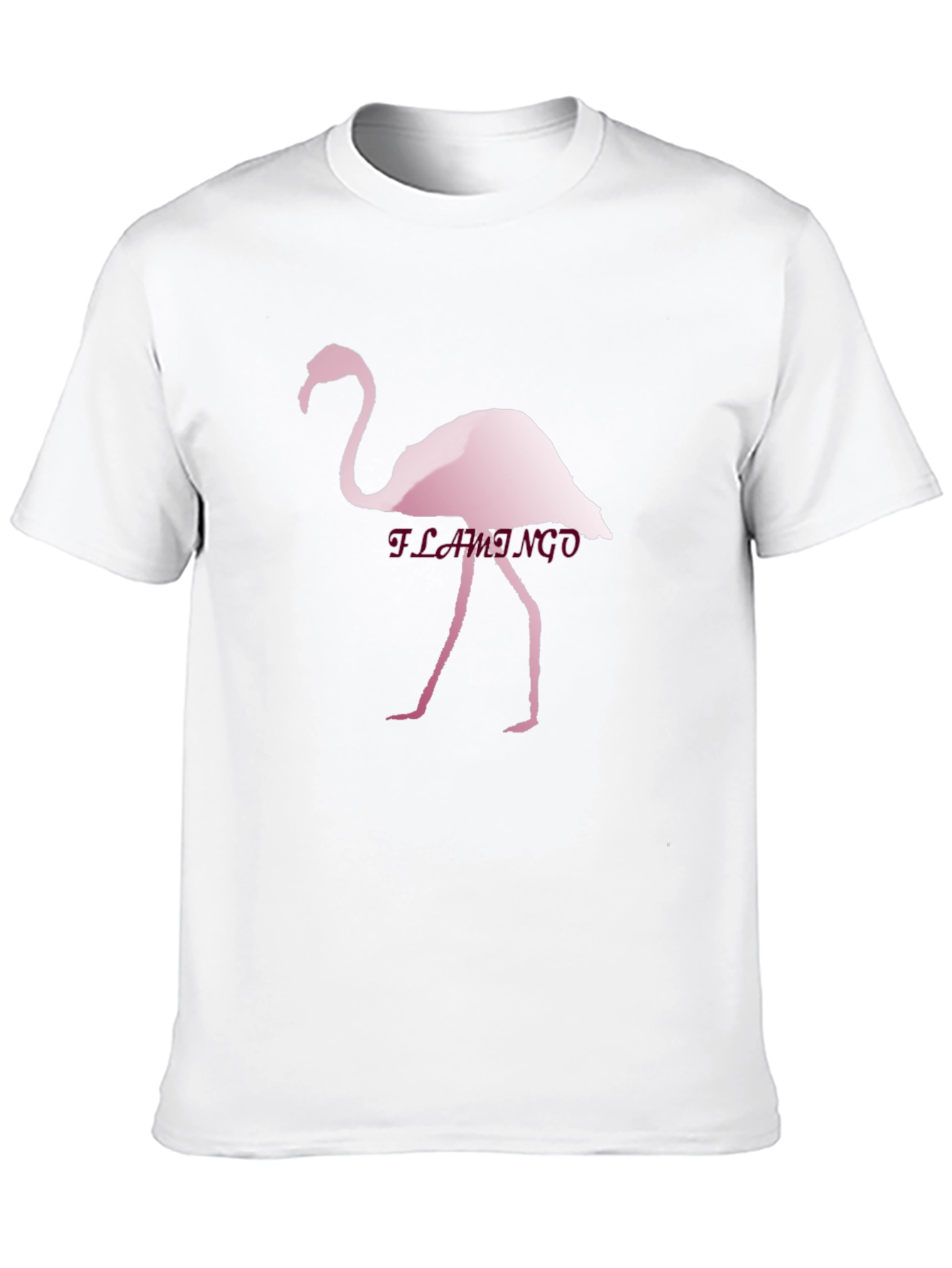 Mens Black T-Shirt with Flamingo Print